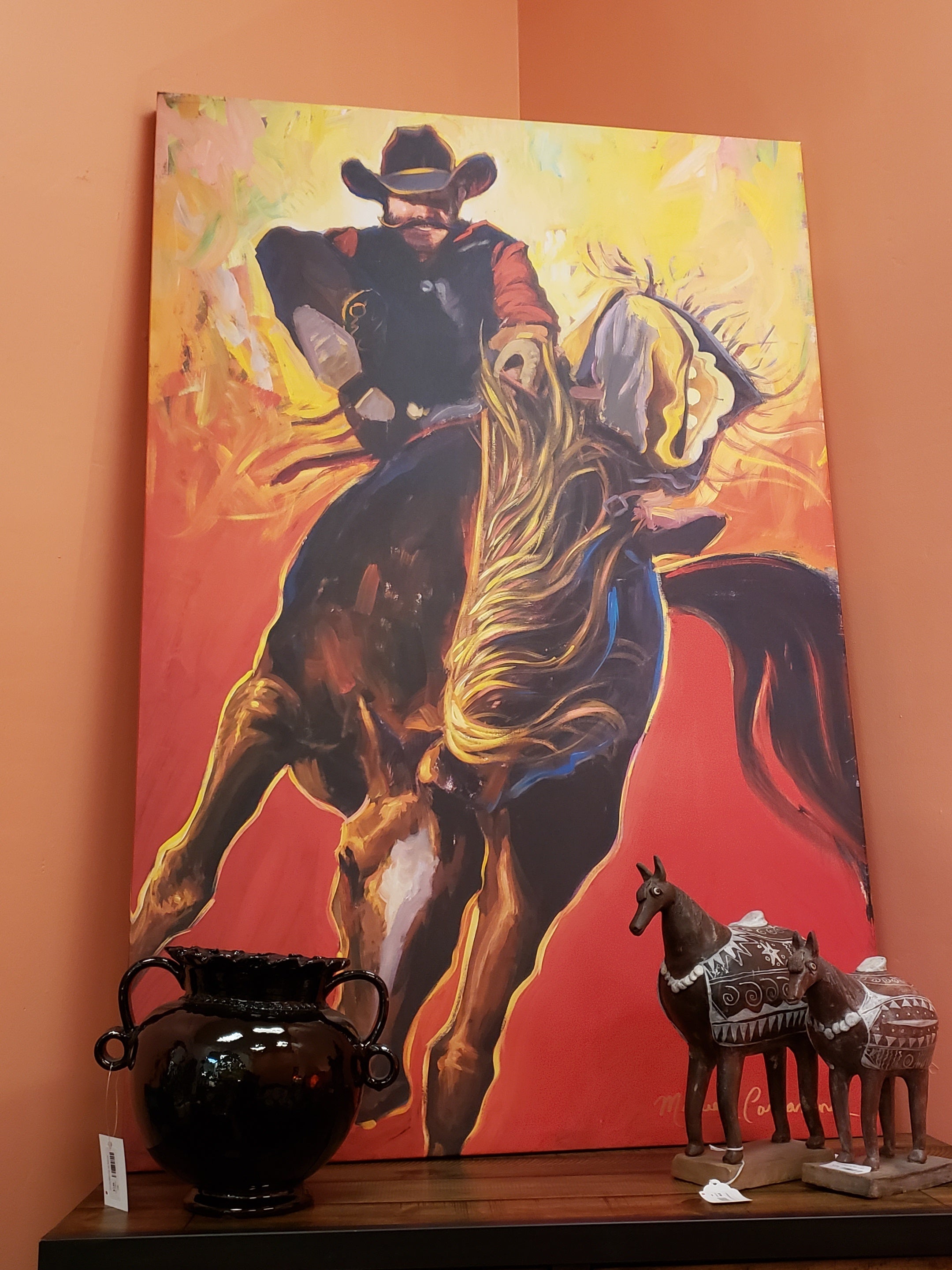 Miguel Camarena Print Art Rodeo Cowboy #023 40x60