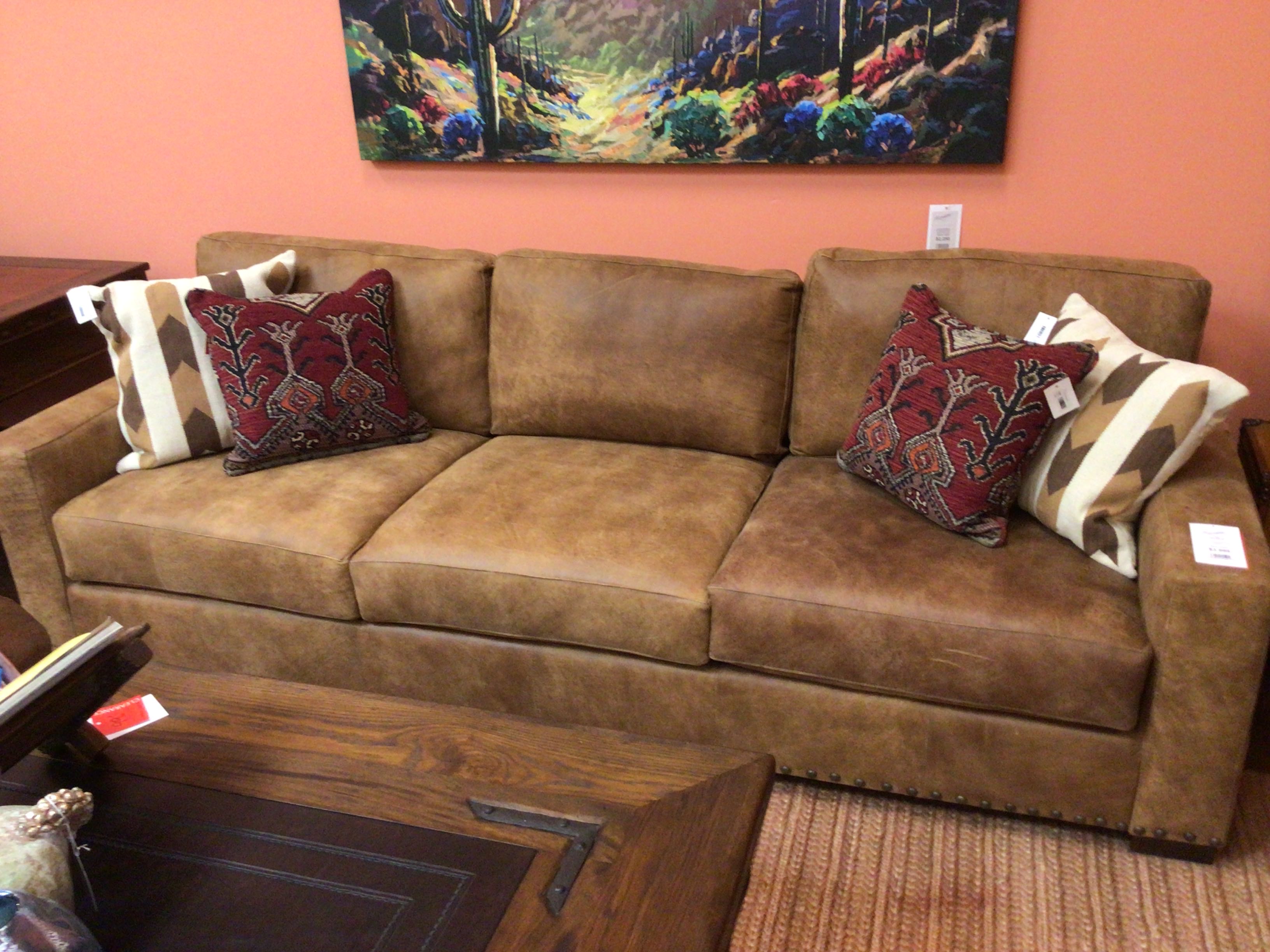 Sofa Leather Stallone Rawhide Antique Nails