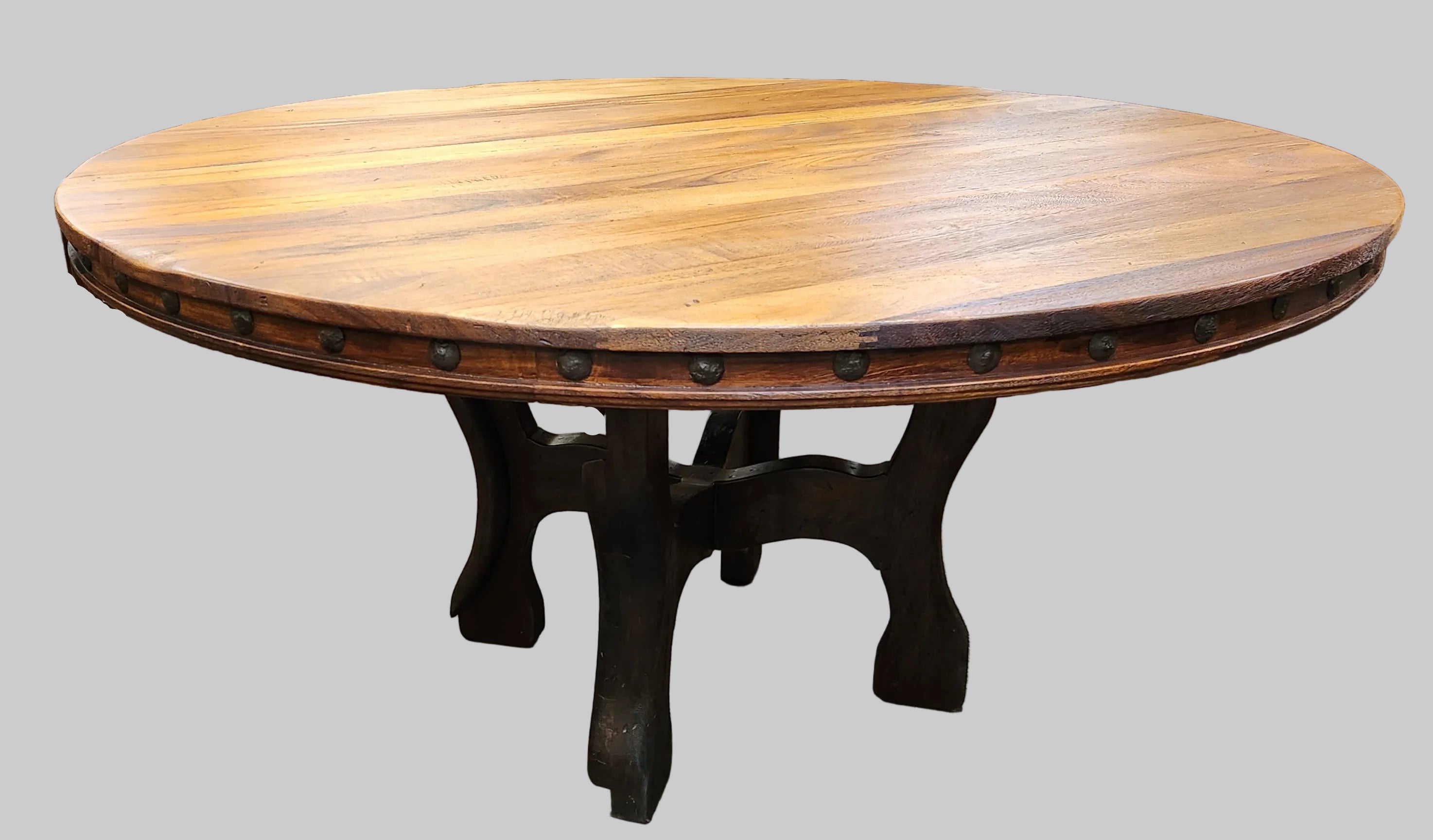 Dining Table Solid wood top/no plank Taurino 60 Dia DD/Nails