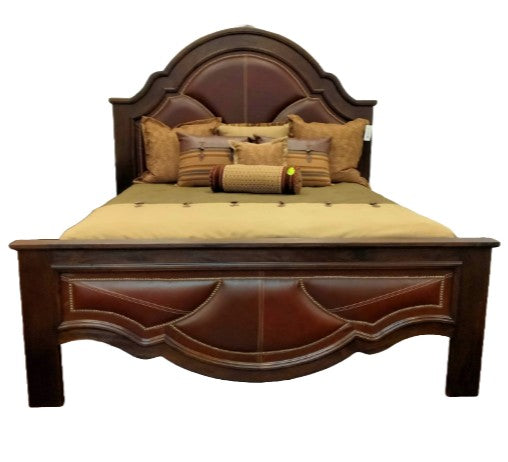 Cordoba Bed Rosa Morada No Carved Leather Mr. Pancho King DD/EB