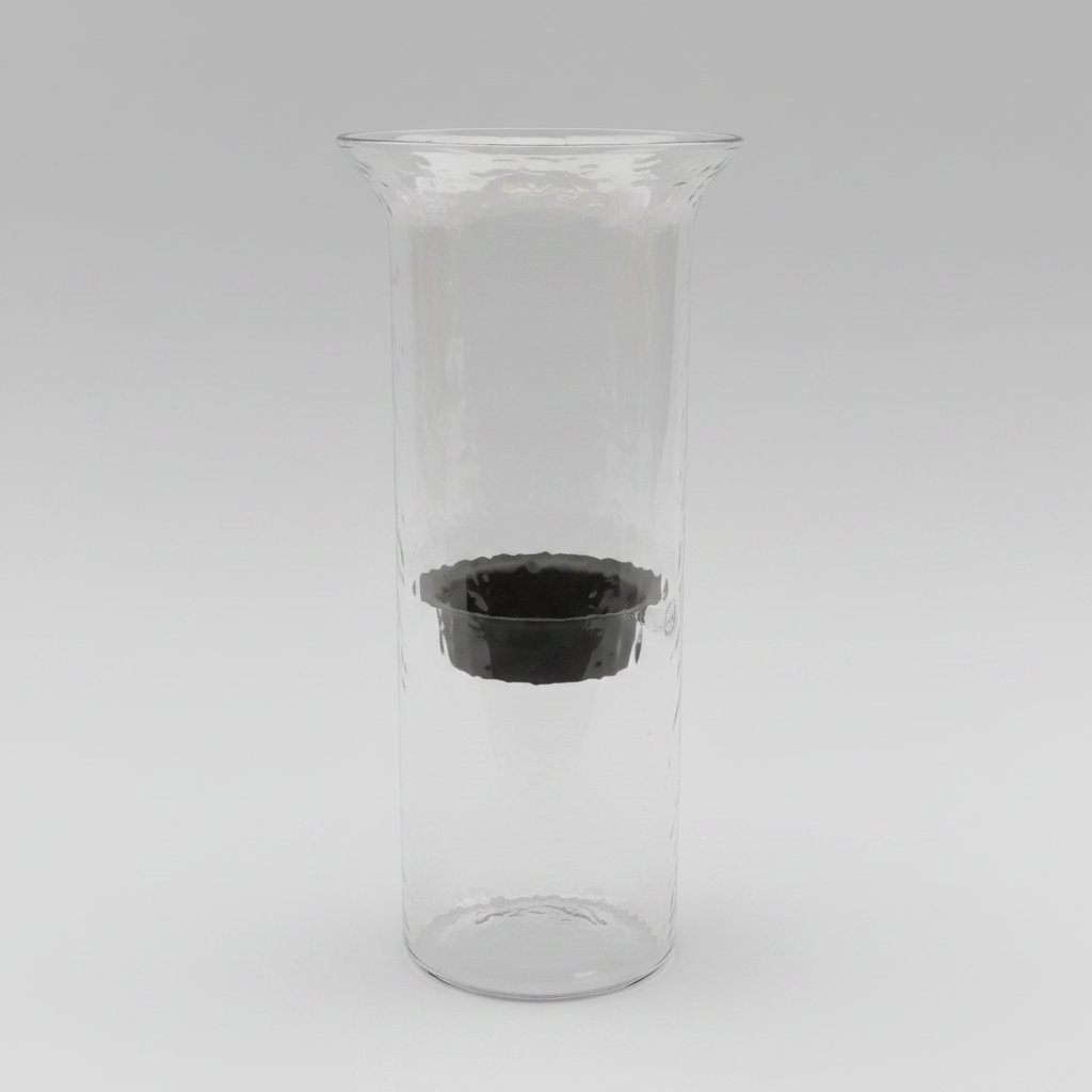 Accessory Original Glass Candle Cylinder Rustic Insert LG