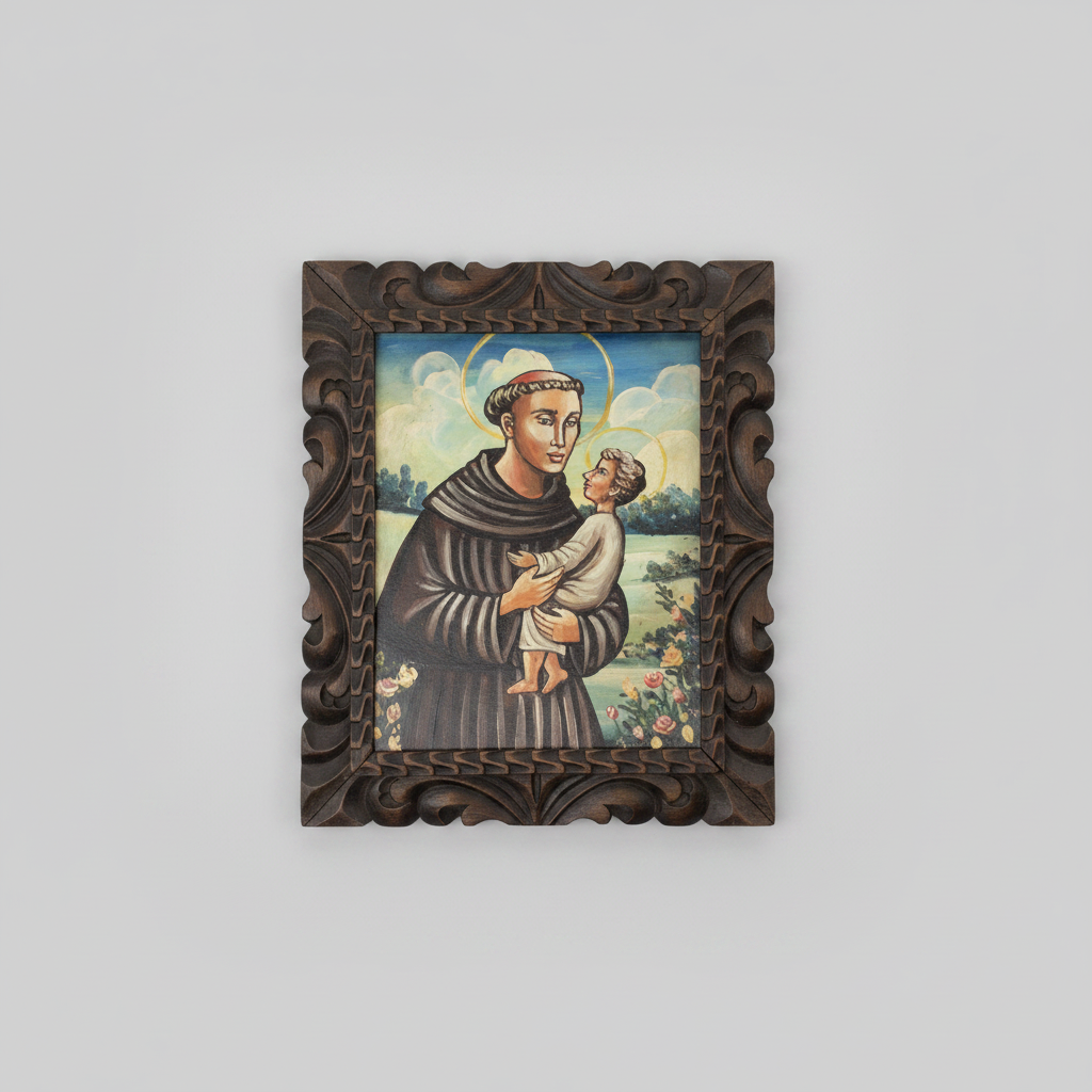 Retablo 129-10278-1056-00 San Antoino" Old Frame ACC"