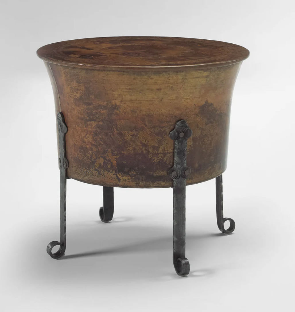 Round Copper Cauldron Table