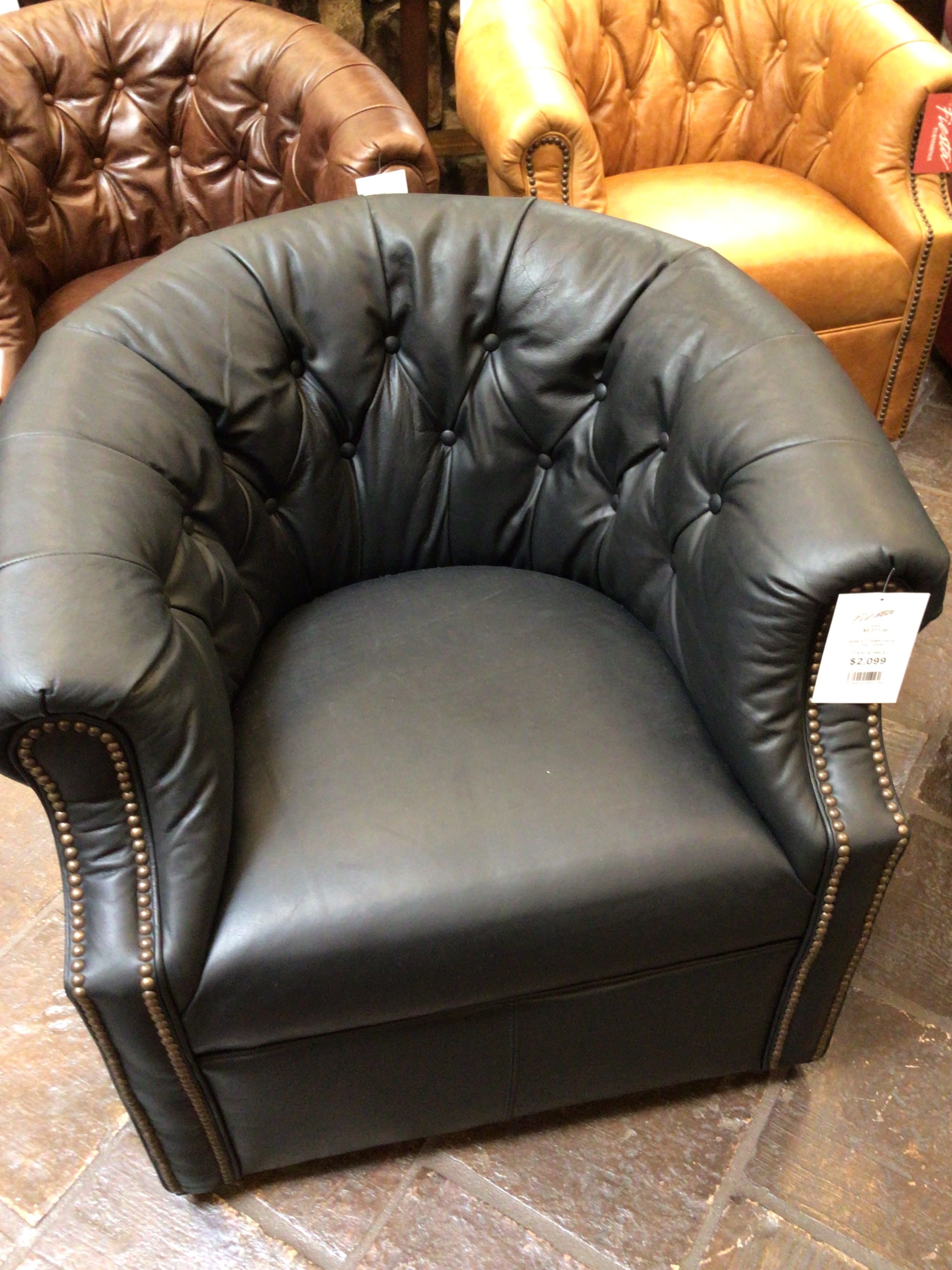 Swivel Chair Leather Tombstone Nights Peak. Nails Antique
