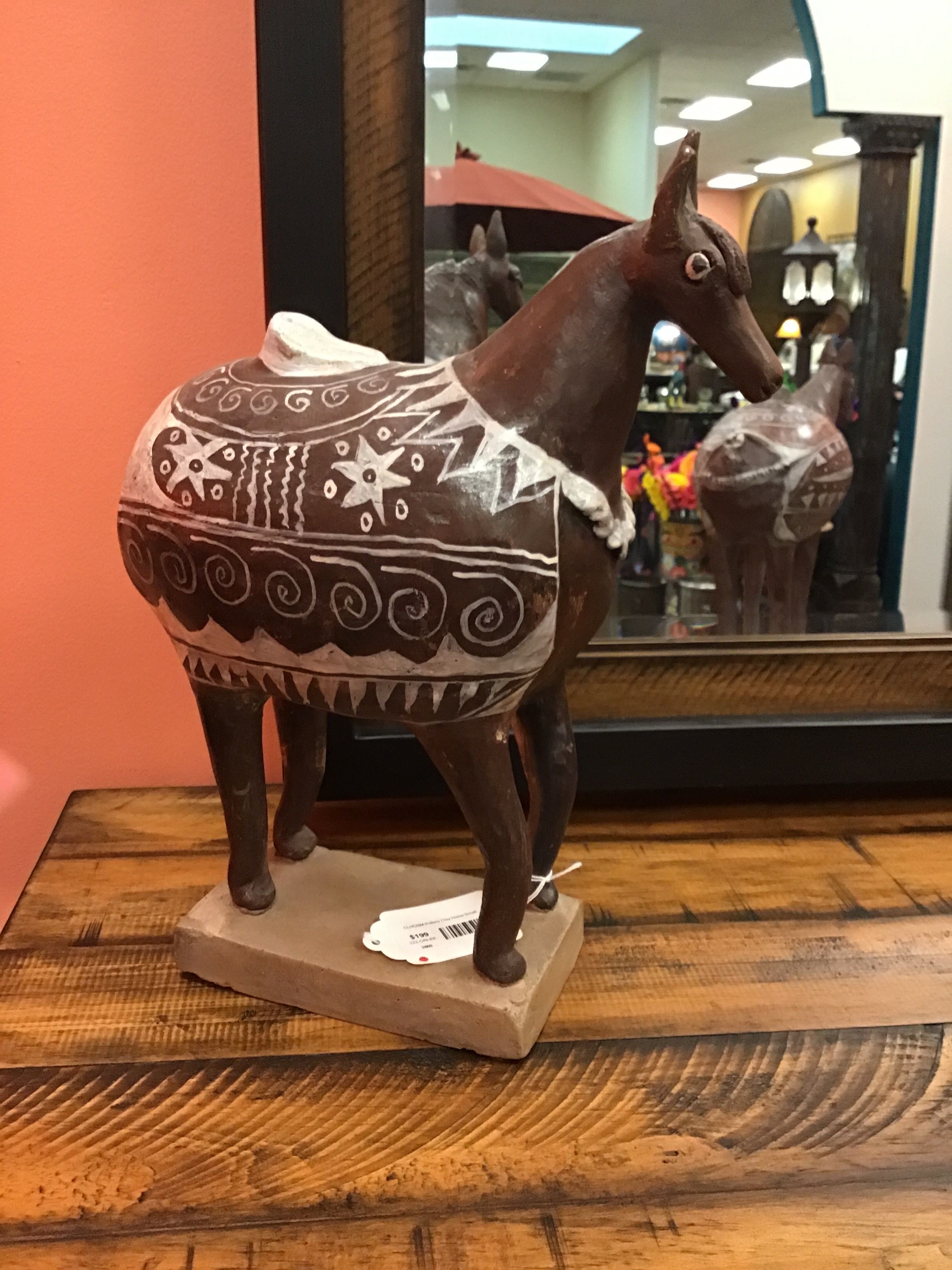 Pottery Clay Horse Small