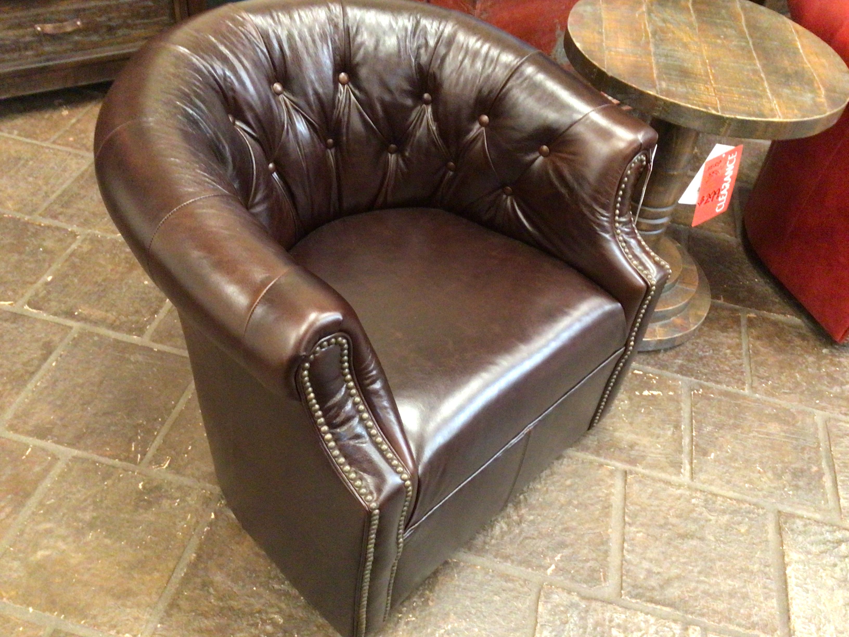Swivel Chair Leather Monte Cristo Cigar