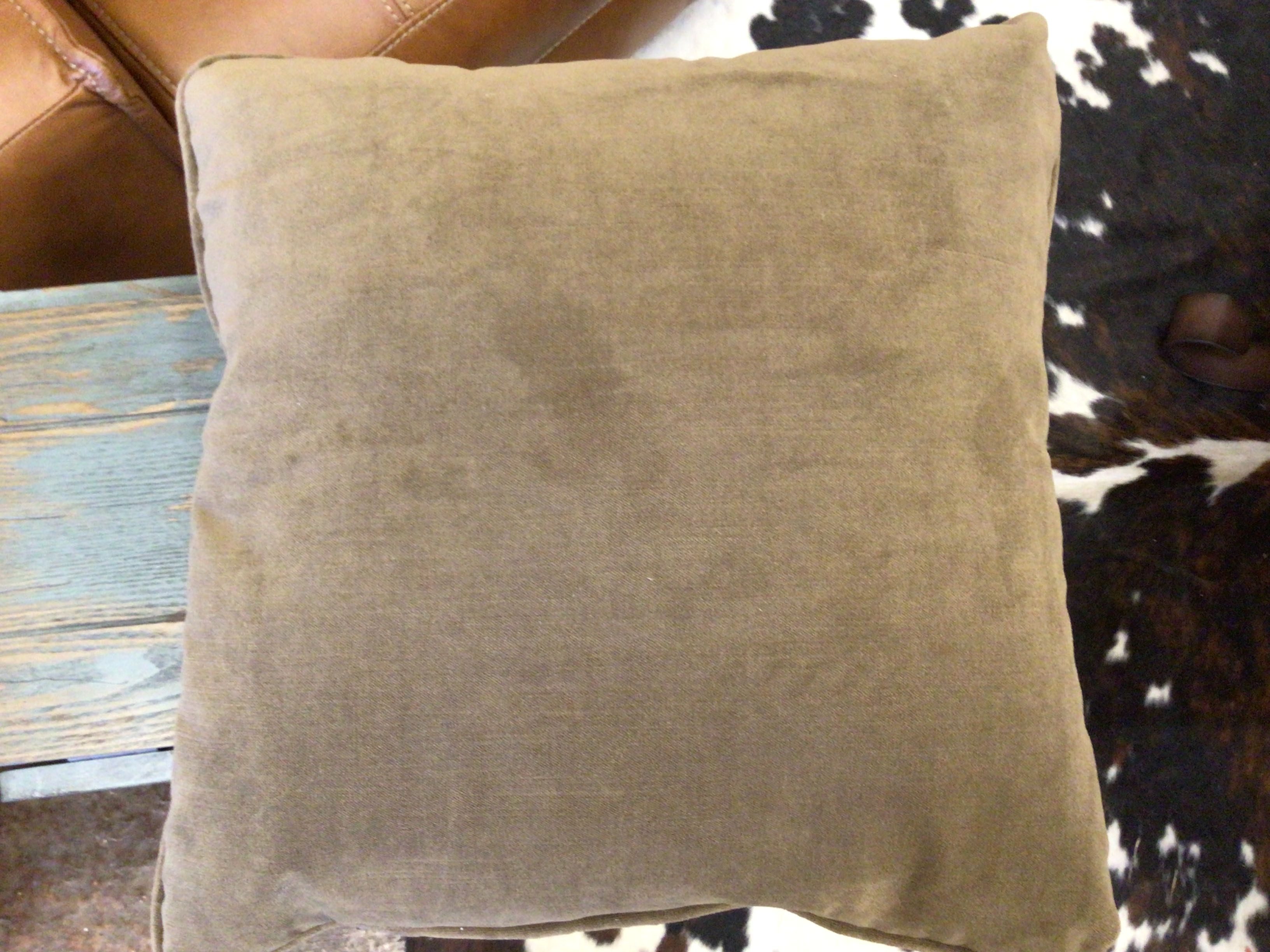 Taupe Suede Pillow