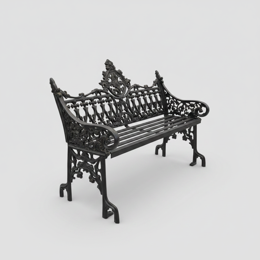 Bench Outdoor Colonial Cast Iron 4.26FT