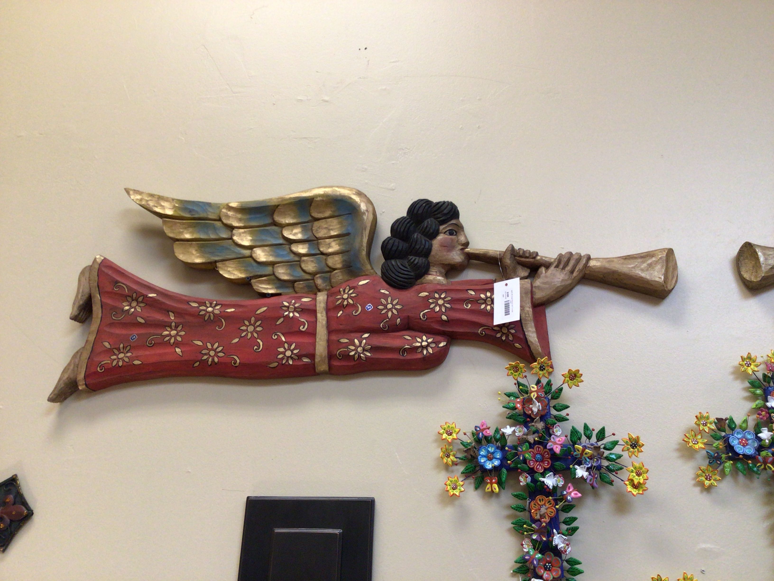 Angel Plaque with Trumpet Large