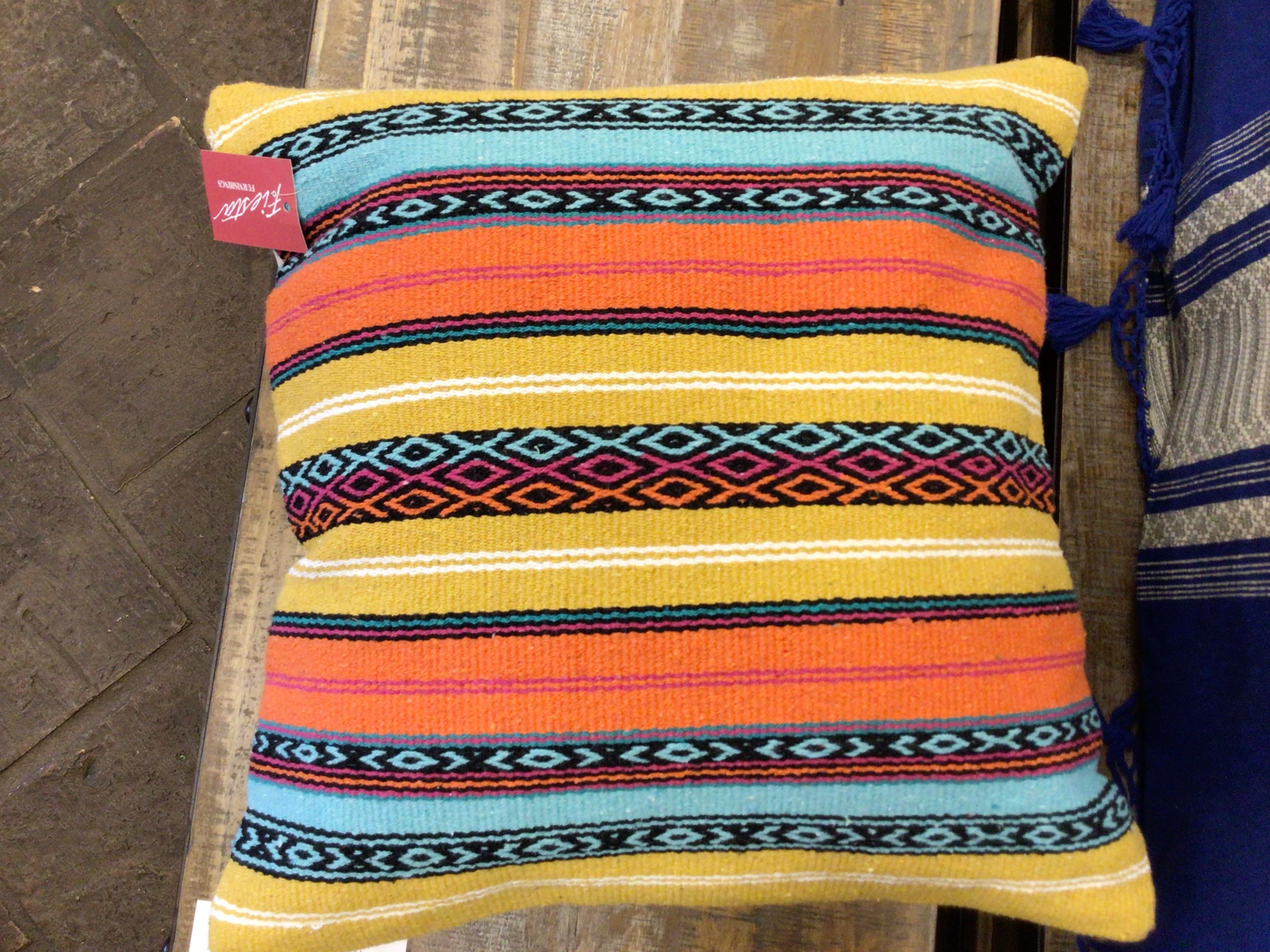 Yellow Serape Stripe Pillow
