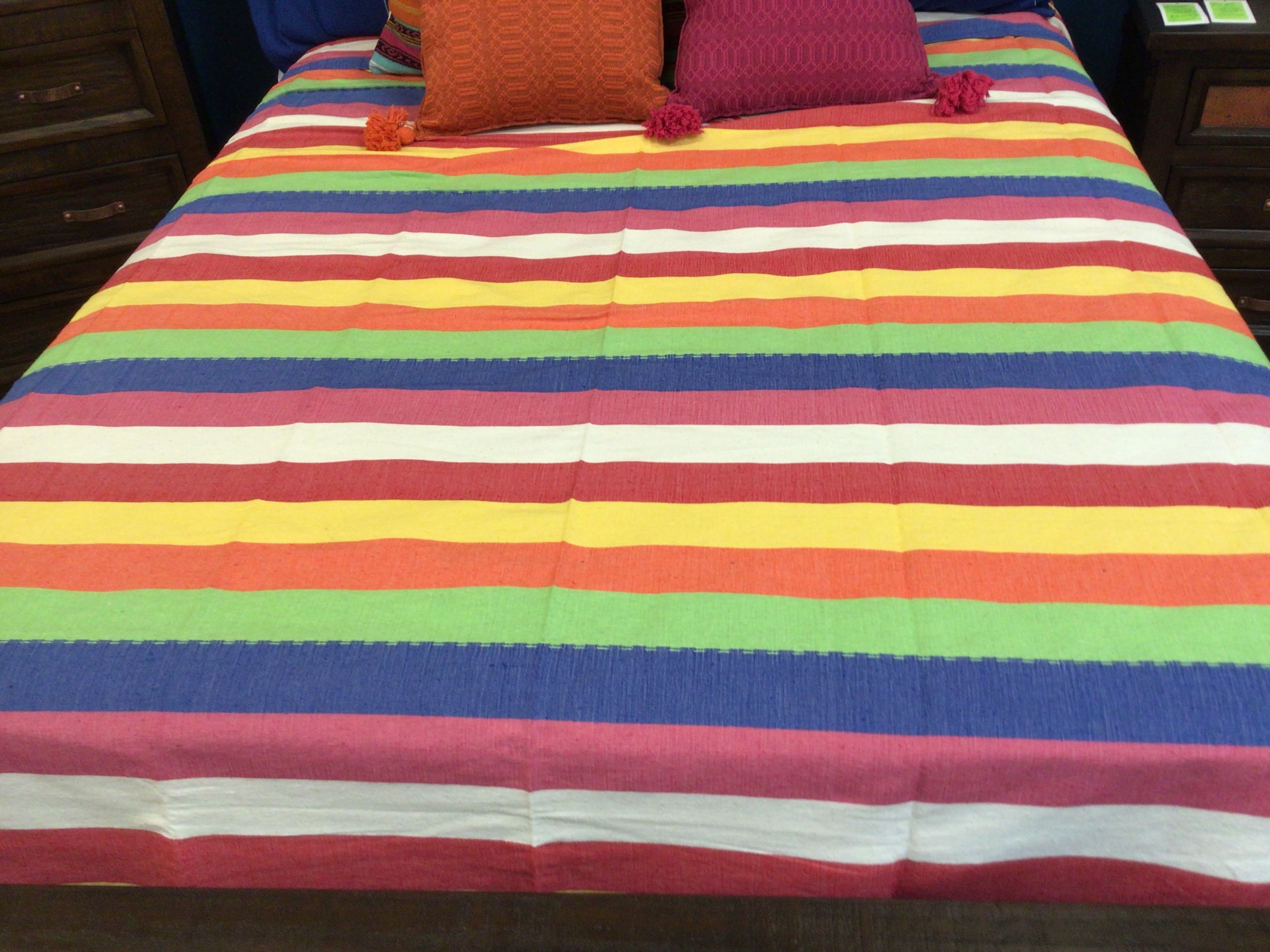 Bedspread Queen Multi Striped