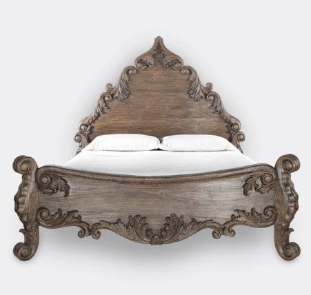 Magnolia Bed - Simple carved