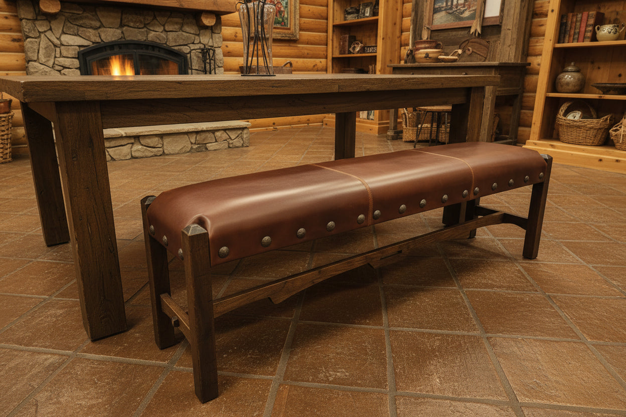 Bench Nevada 60x14x18 Dark Distressed DD/EB