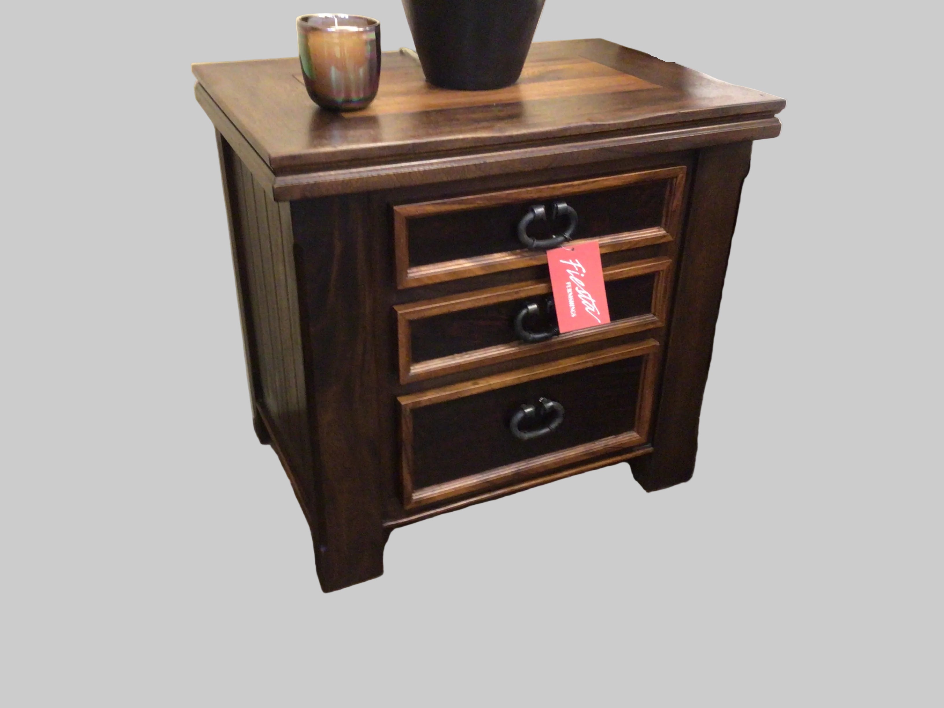 Nevada Nightstand Leather 30x20x28 DD/AC