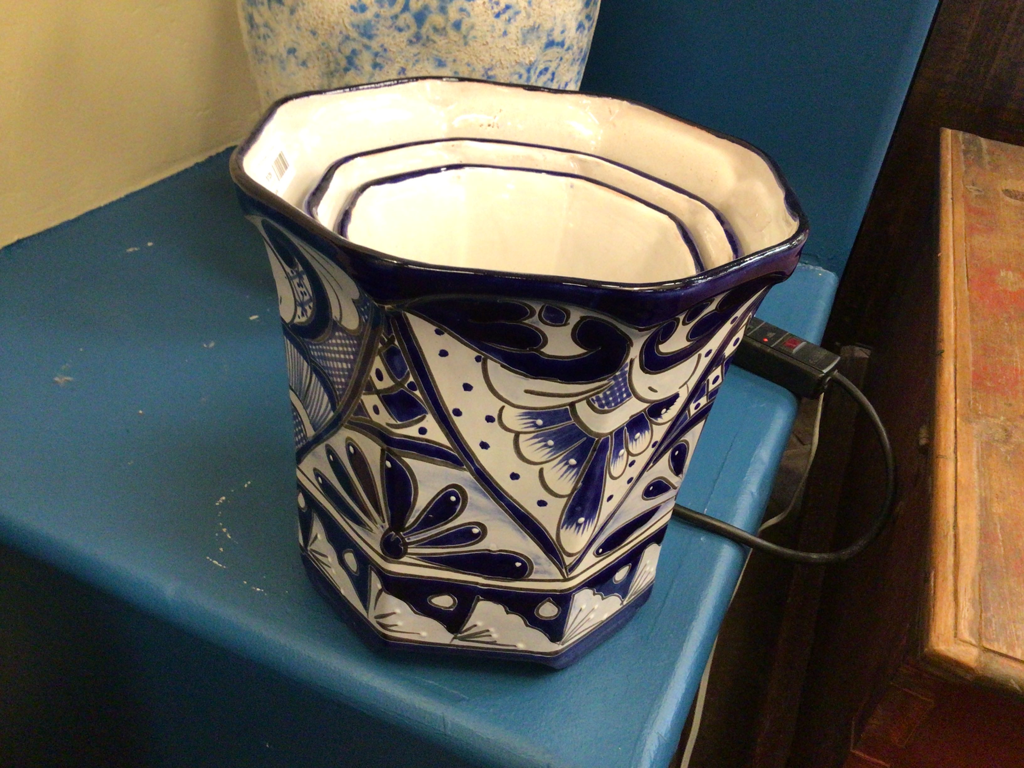 Accessory Talavera Pot Octoganal Set Of 3