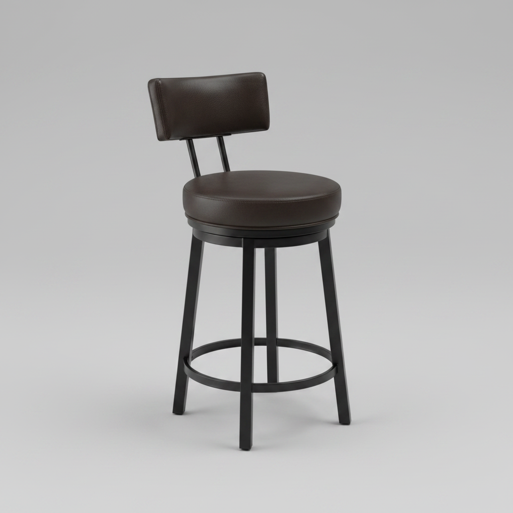 Zelda Barstool Zelda 26 Swivel Mocha Brown"