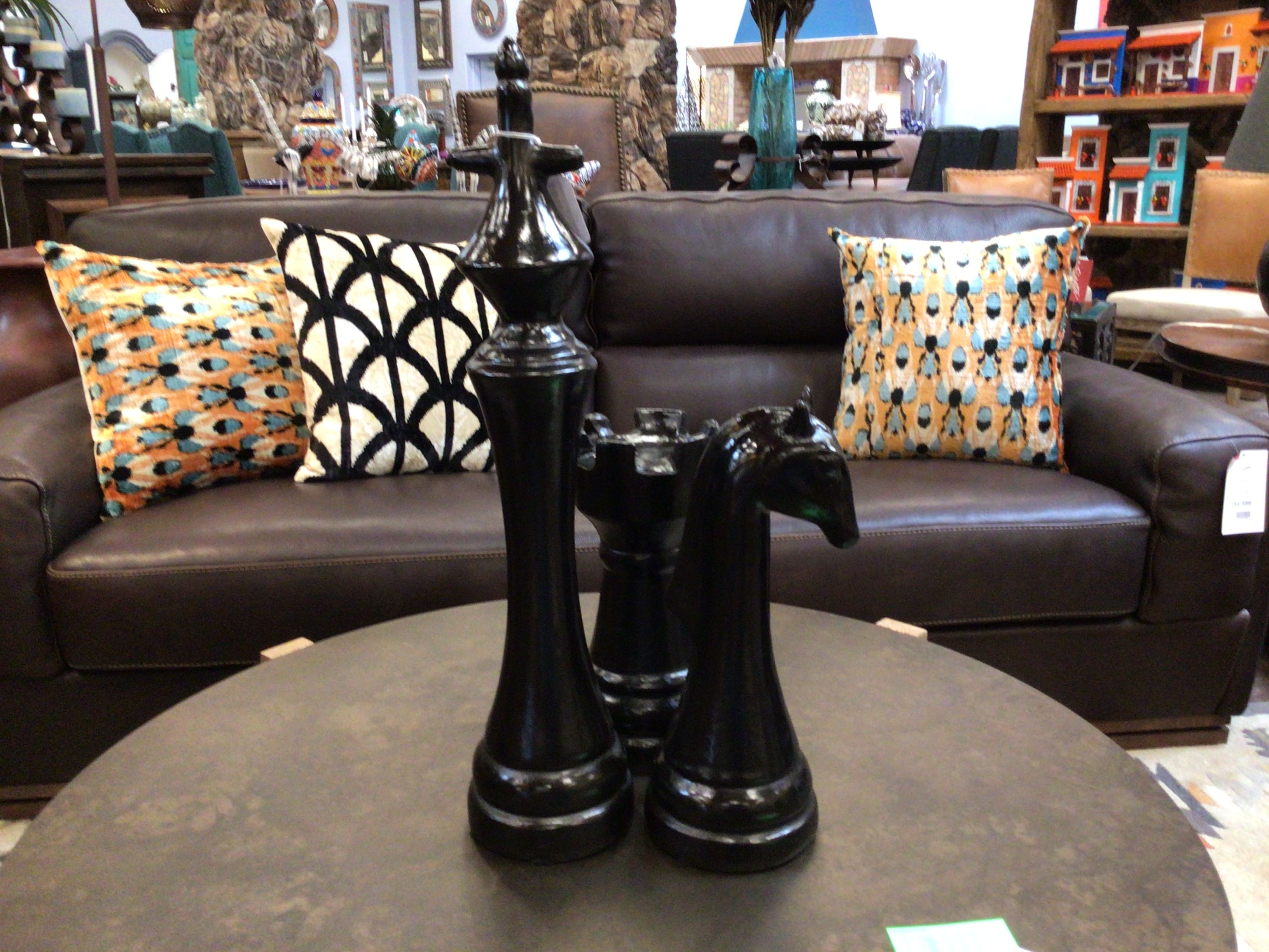 Chess Pieces Set Of 3 King, Knight & Rook