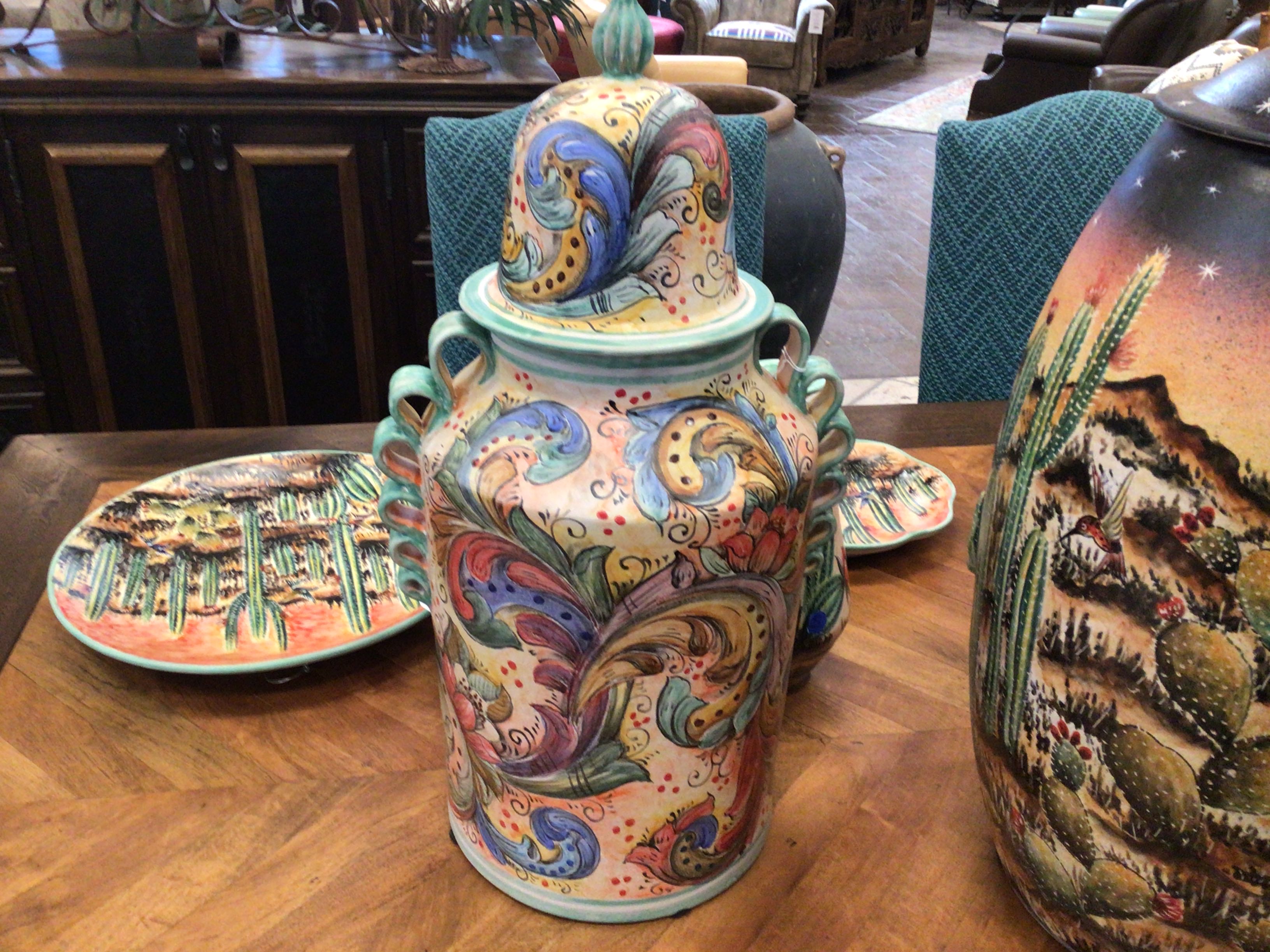 Mayolica Lechero Gde Handpainted