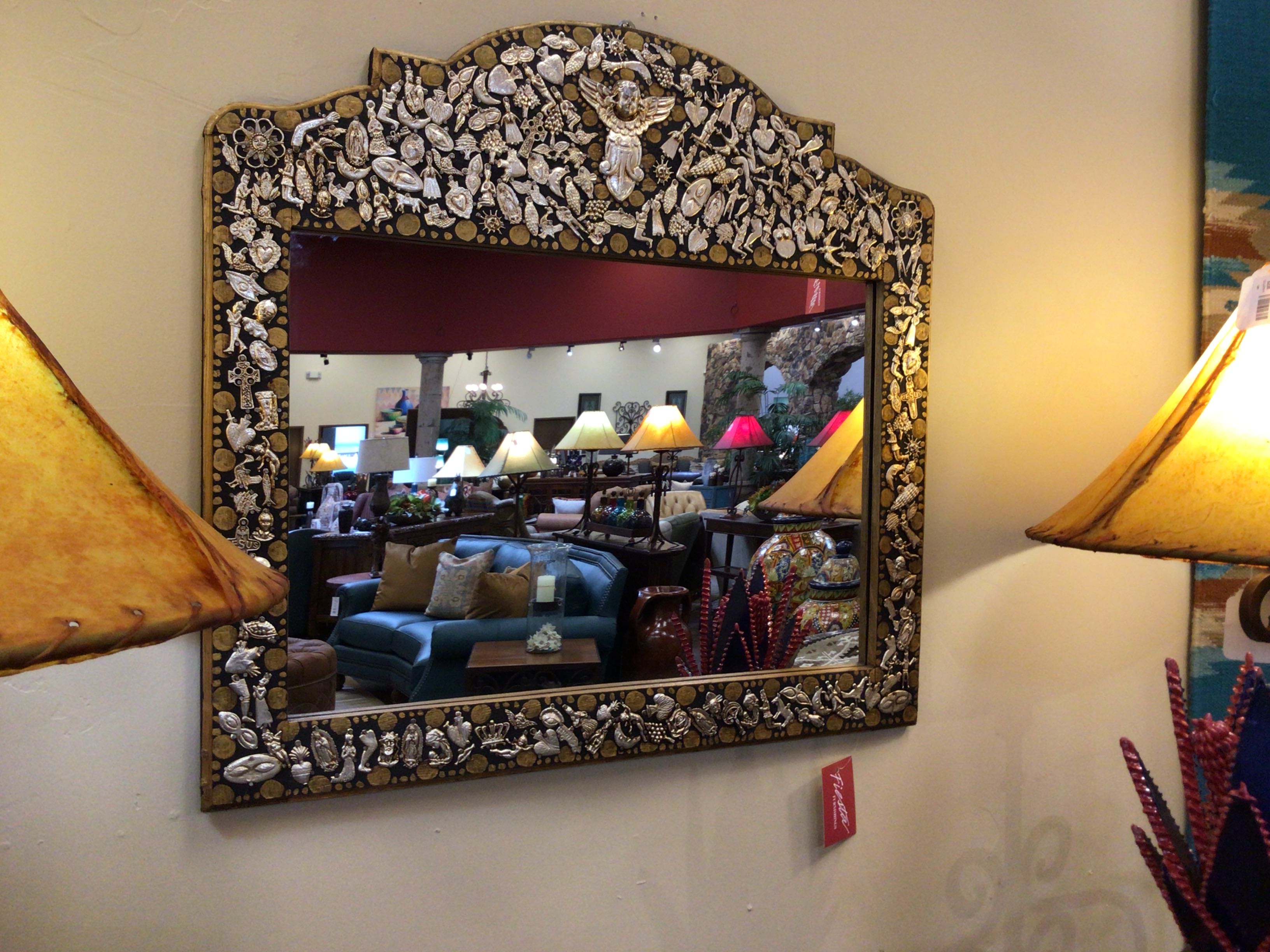 Mirror With Milagros Doble