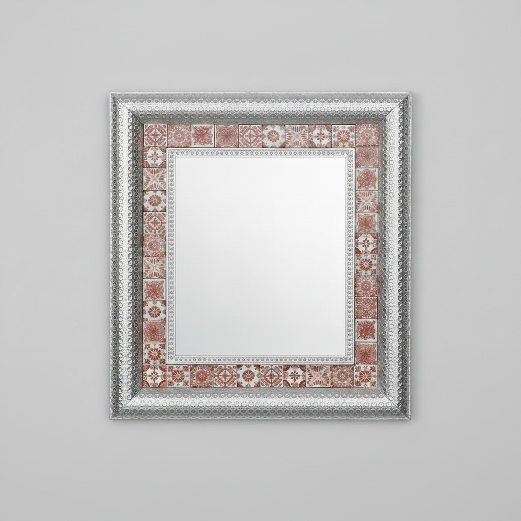 Mirror Tin & Tile Rojo #2