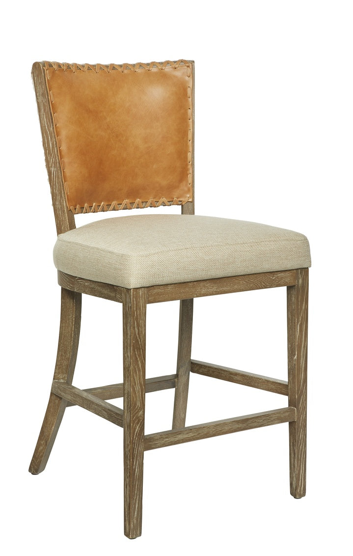 Counter Stool Lina Leather & Linen