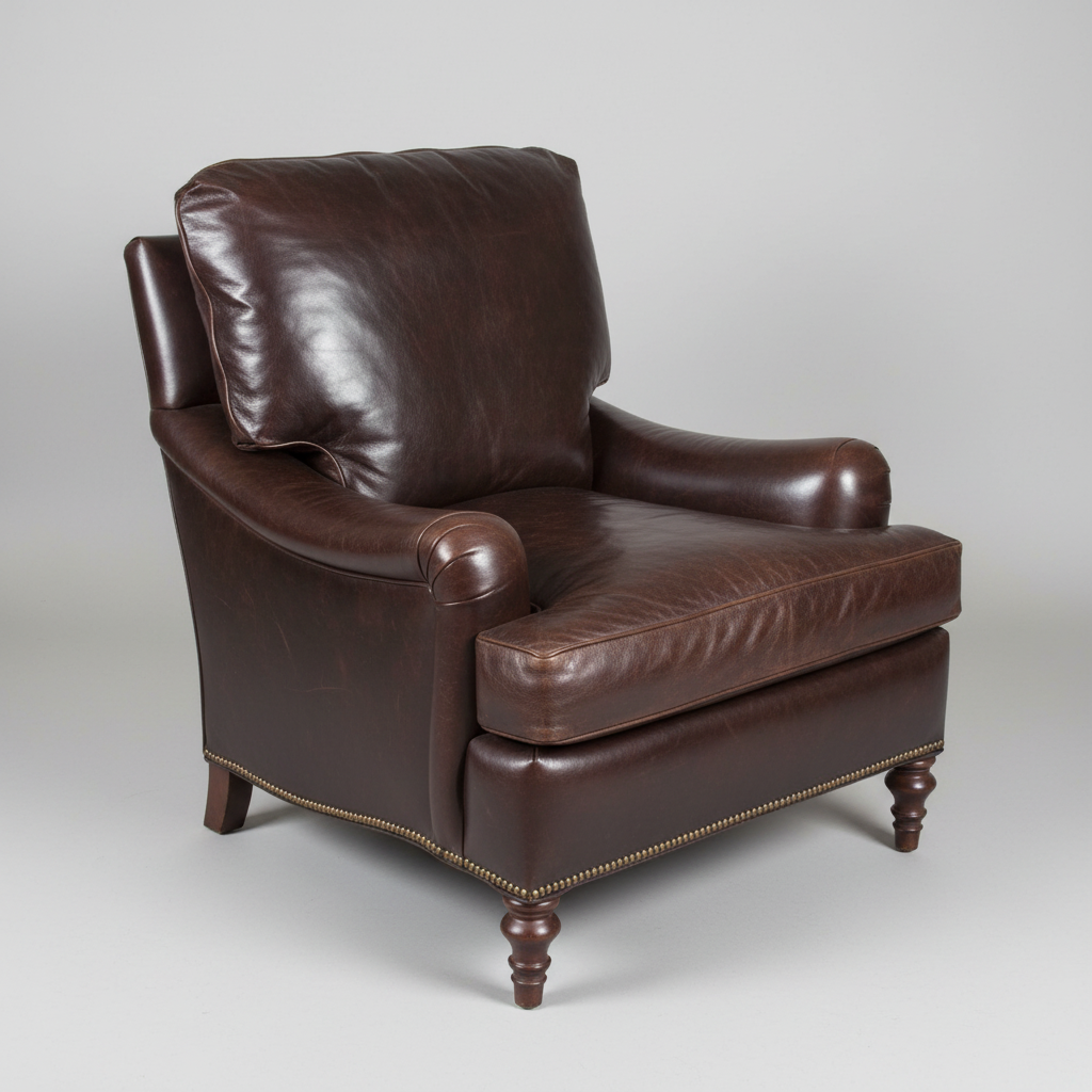 Althorp Collection Chair Leather Club Chair Fabric:Windham