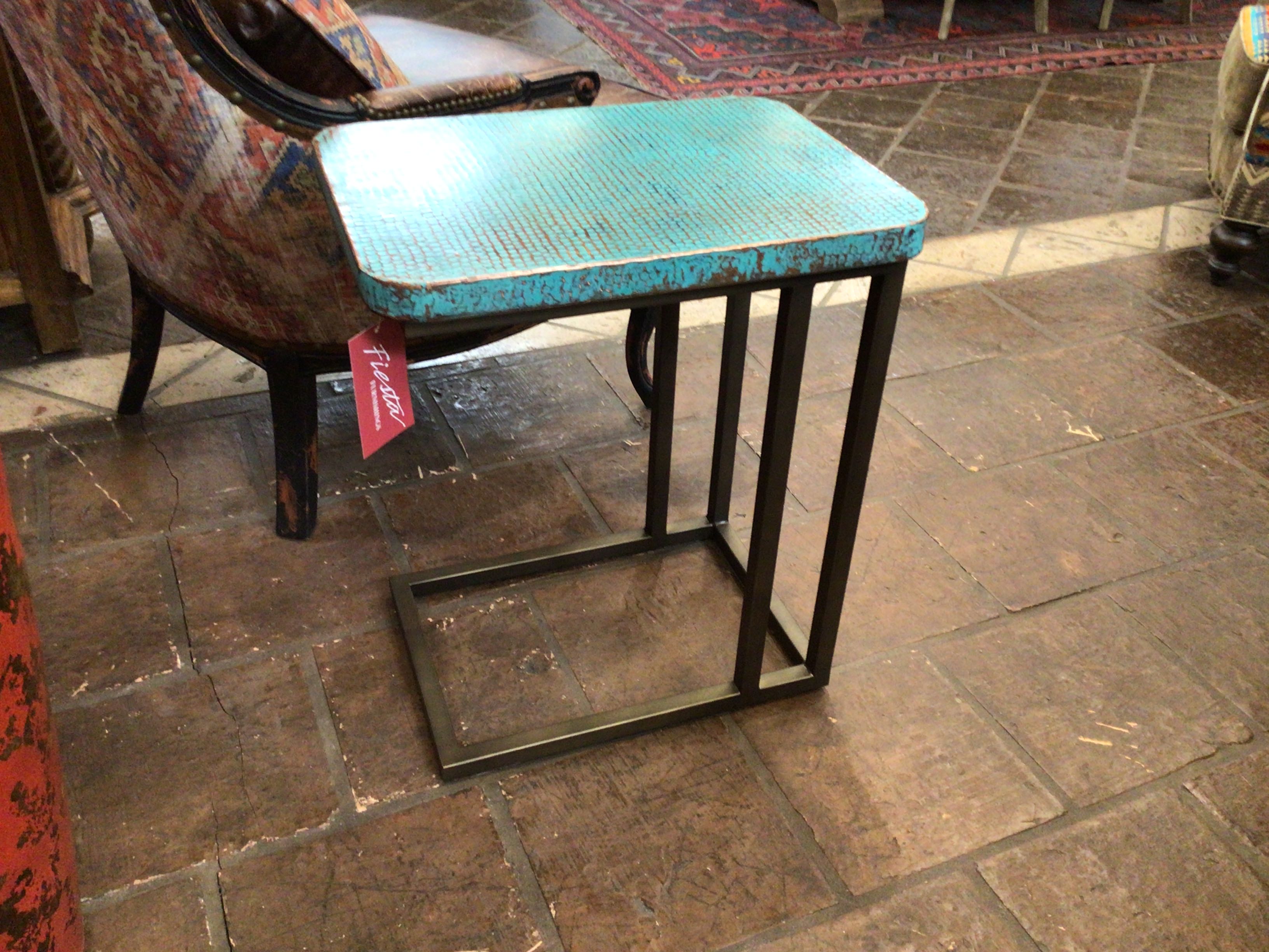 Side Table Sundance Turq Copper 22x16x26