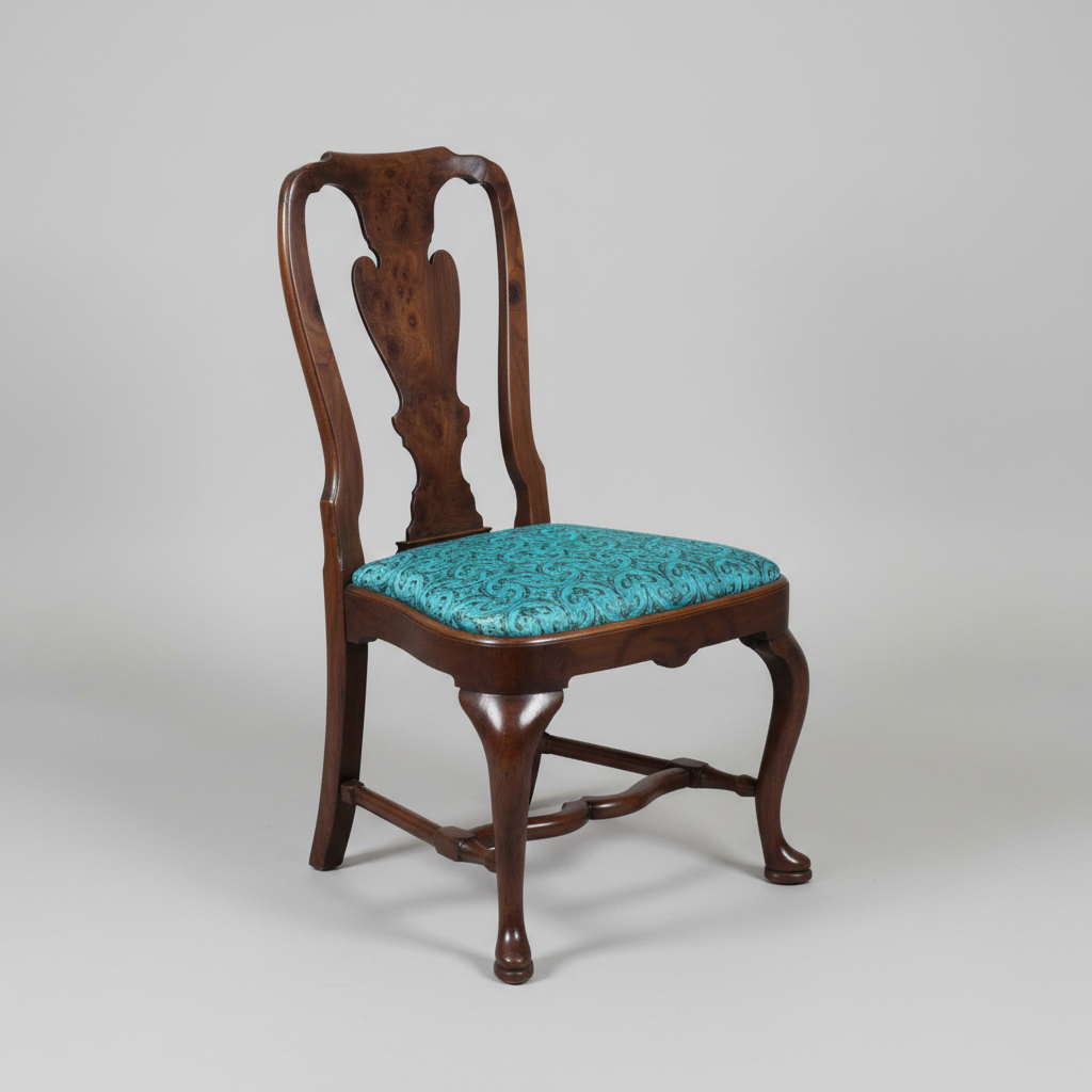 Dining Chair European Collection Heraldic Verde French Dark Walnut