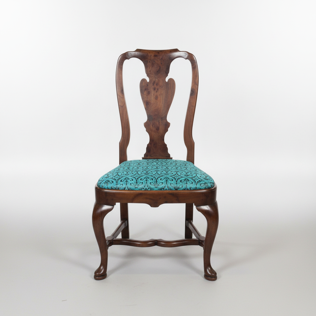Dining Chair European Collection Heraldic Verde French Dark Walnut