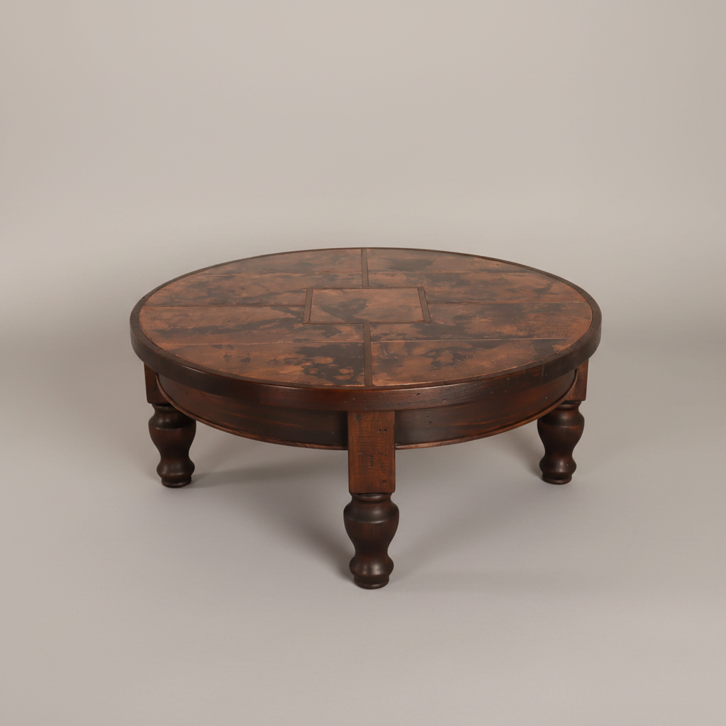 Coffee Table Copper Verdigris Round DD