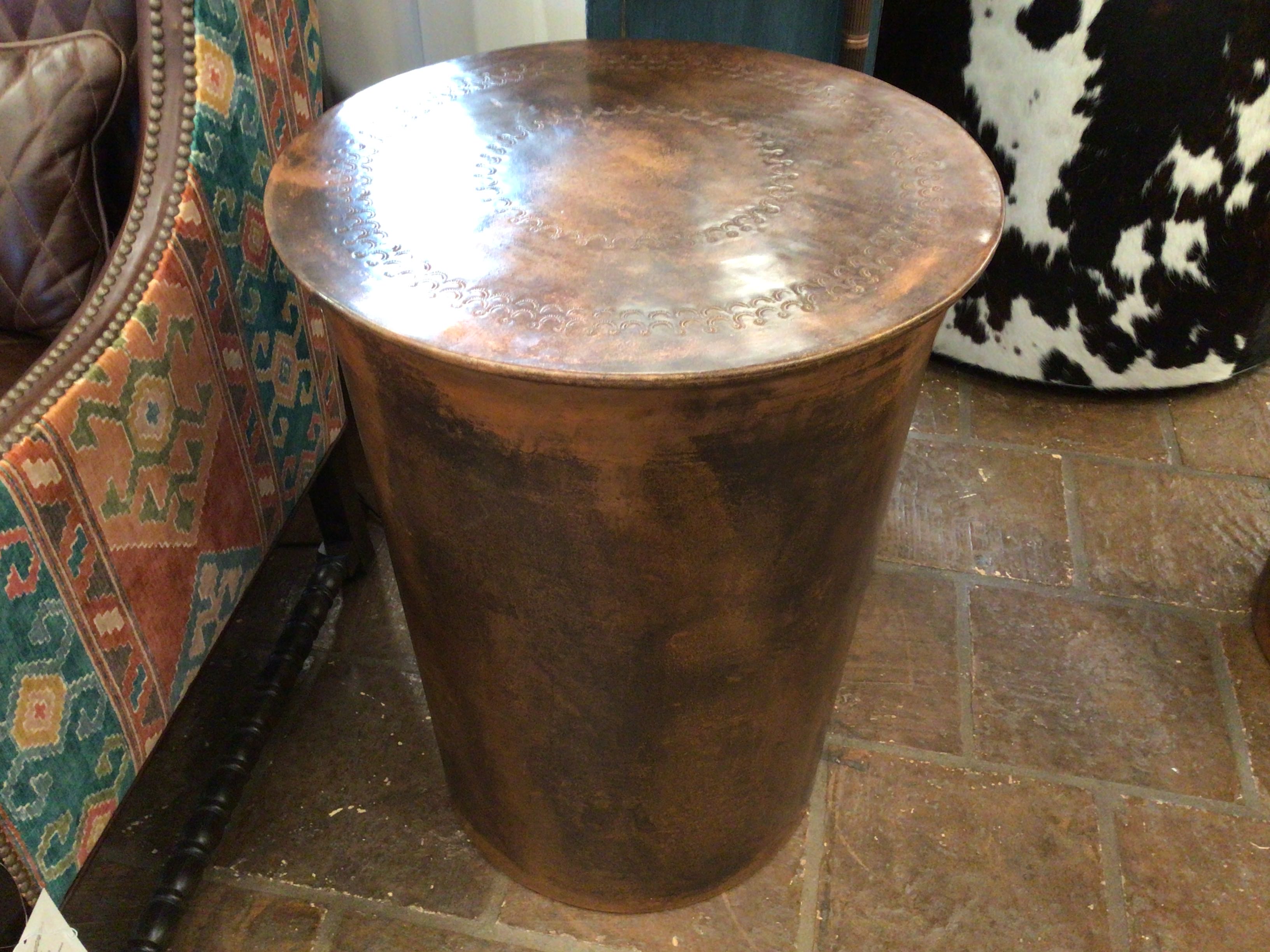 Table Copper Drum 21x28
