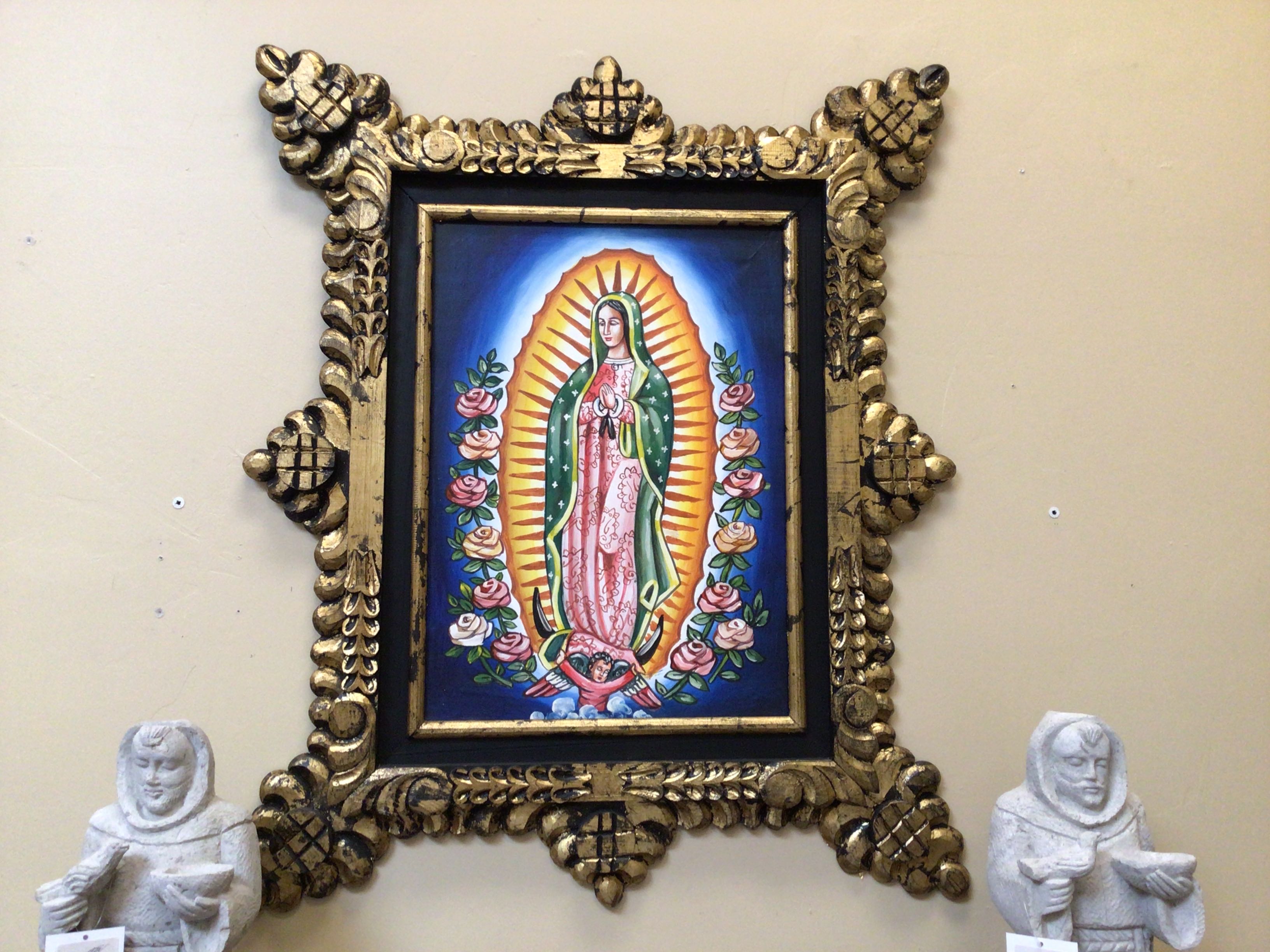 Painting Marco Tallado Con Pinturea Madonna