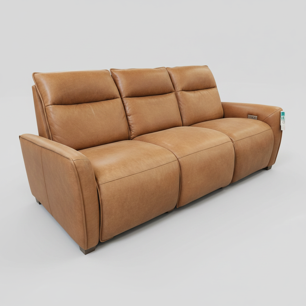 Sofa Power Motion Sorrento Leather Fin: 0322-022/Portabella