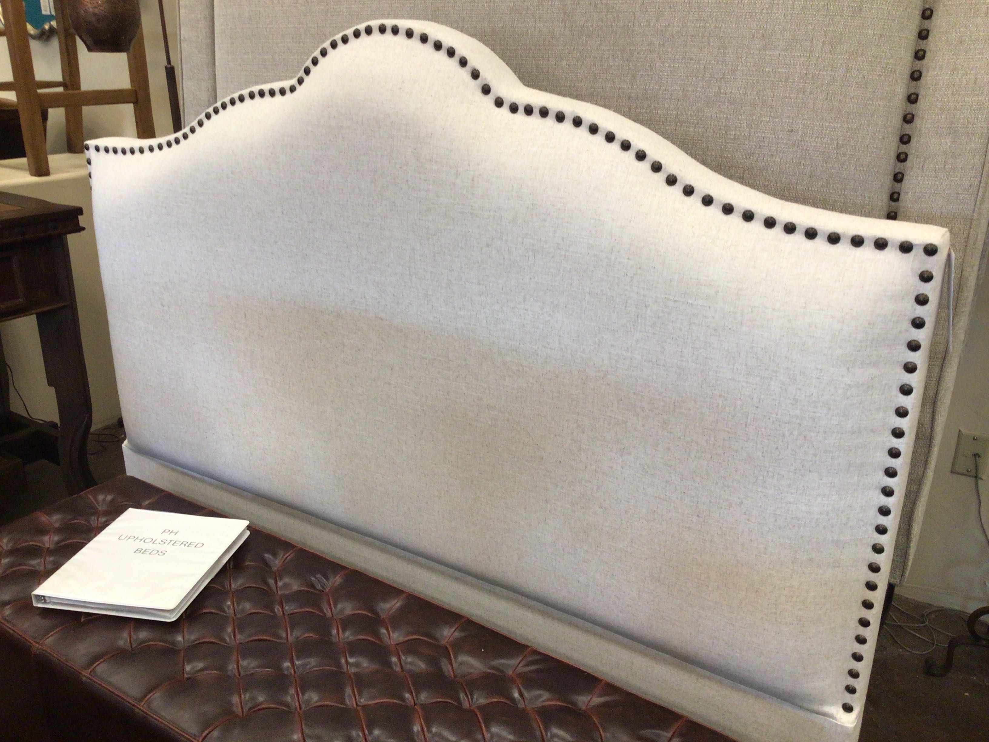 Queen Bed Complete Headboard/Footboard & Rails Jamie - Flour Natural