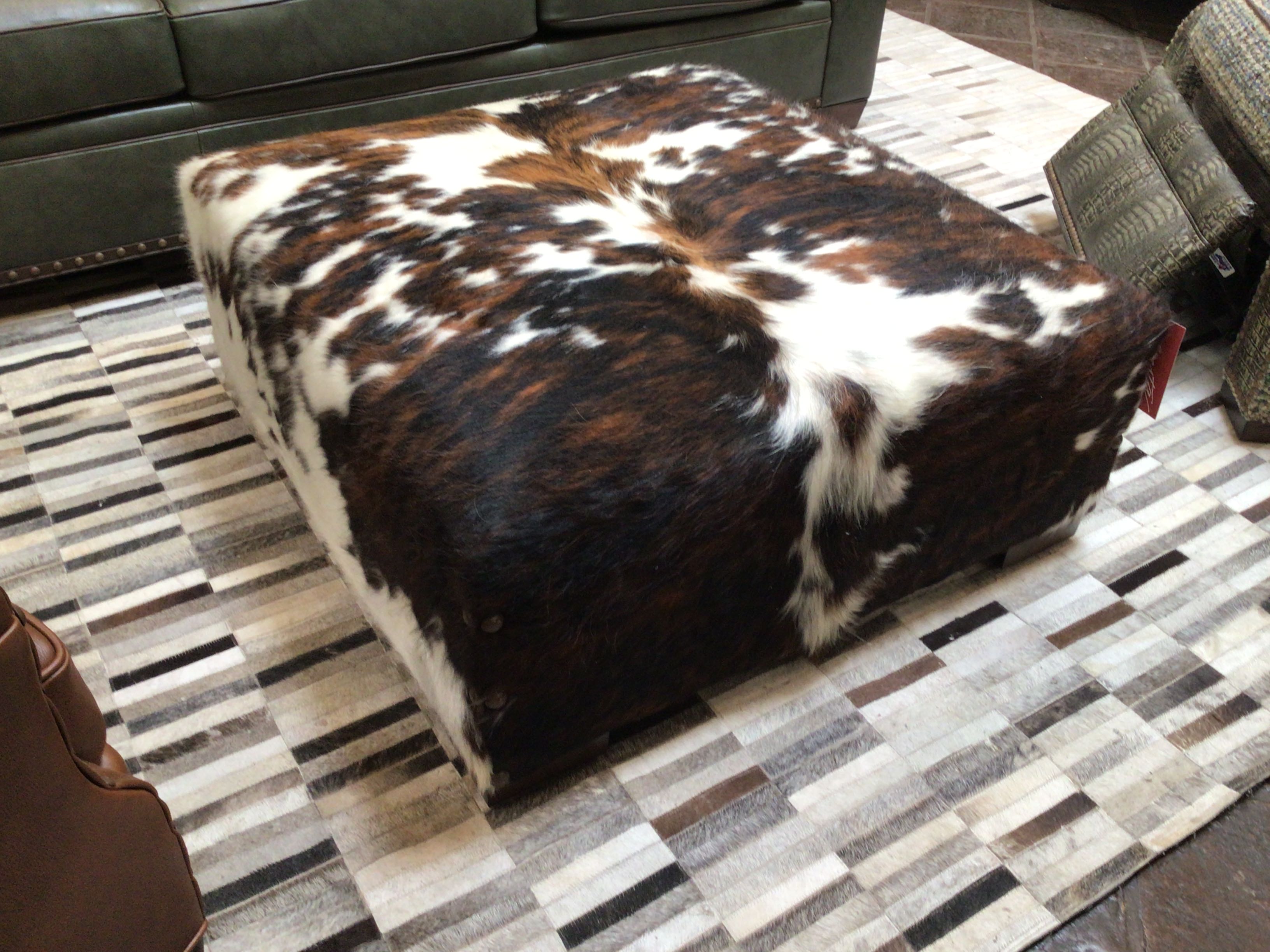 Hobbs Ottoman Hair On Hide Tri24