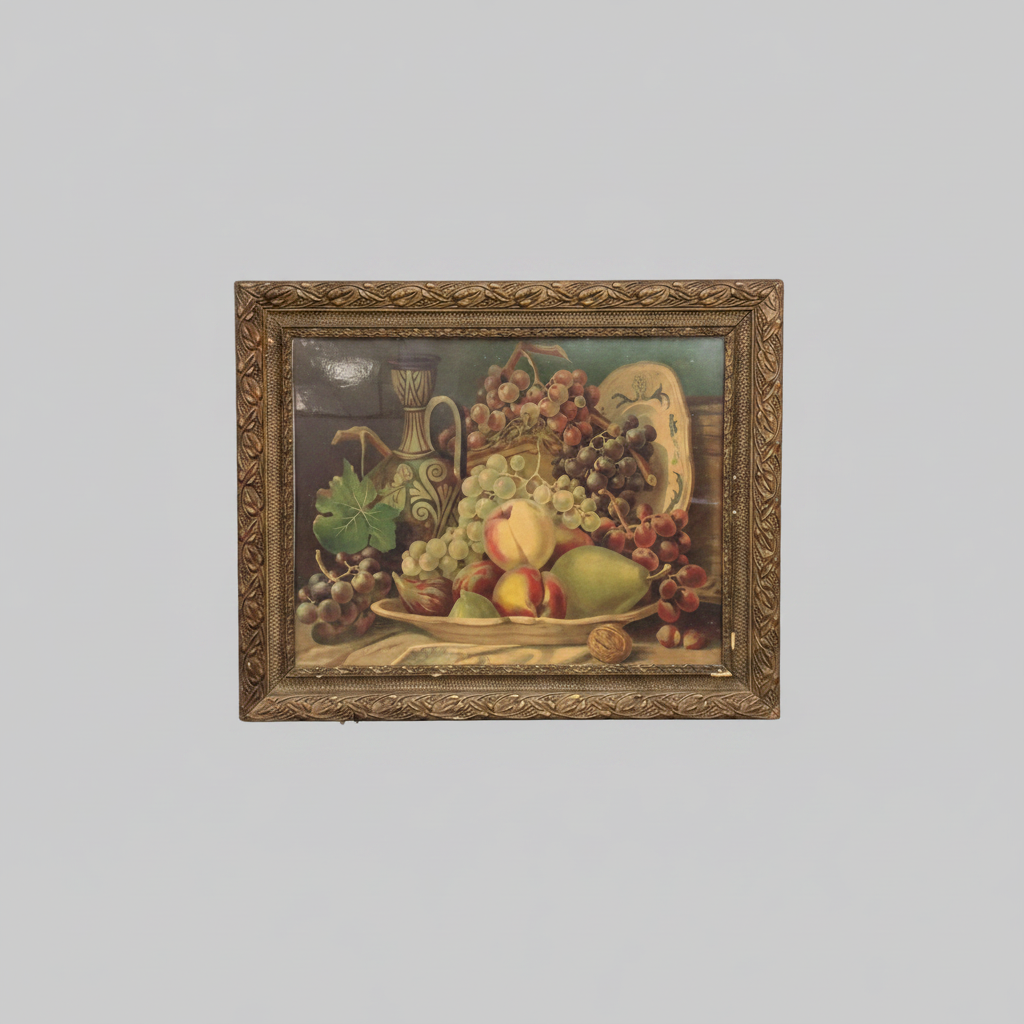 Antique Gilt-Framed Fruit Still Life, Circa 1850