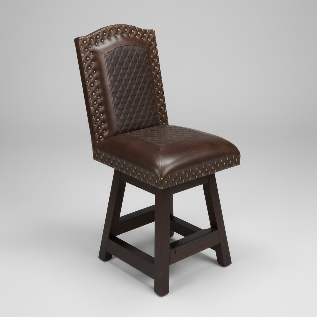 Counter Stool Kennedy Top Brn Diamond Leather
