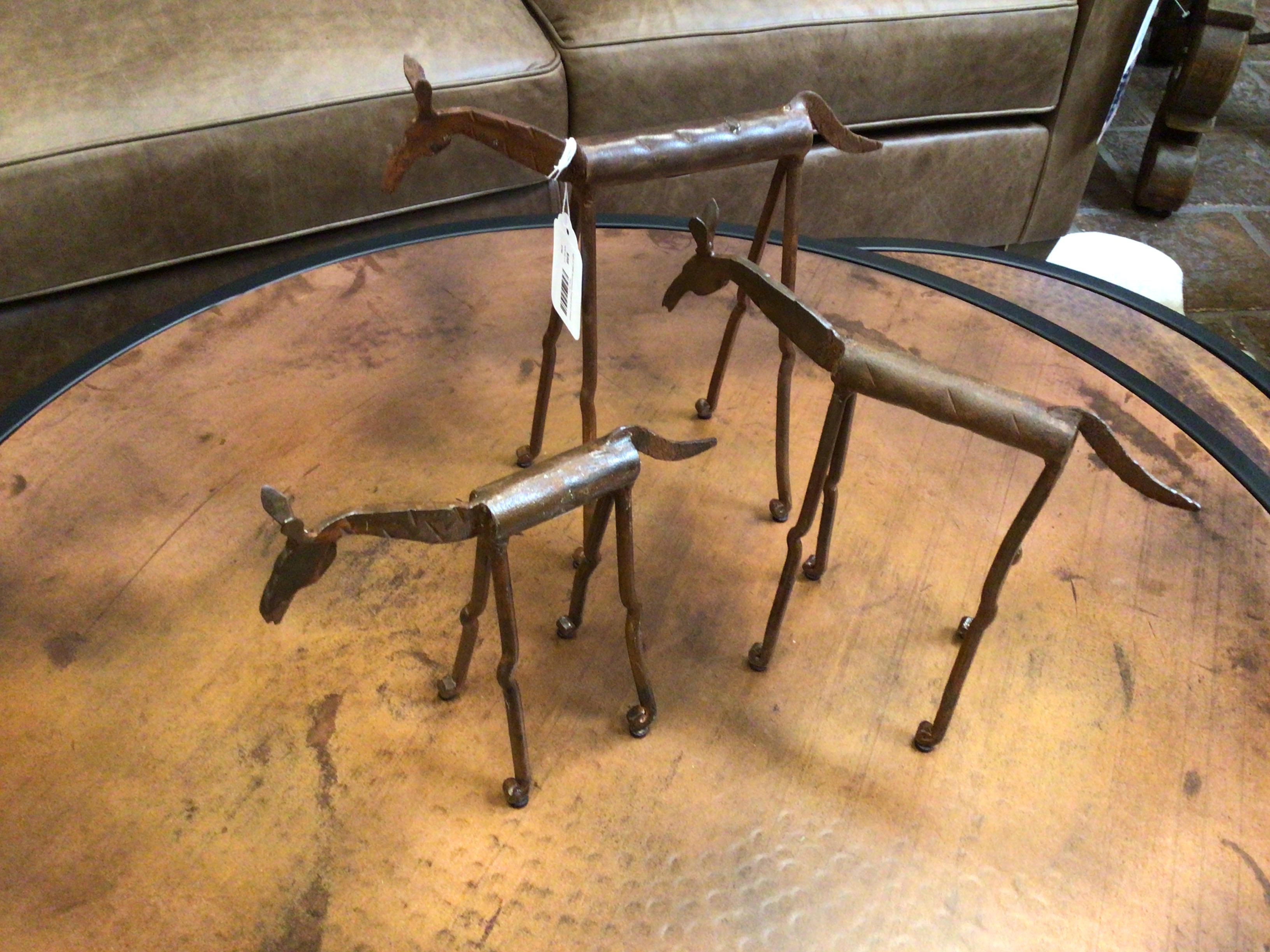 Forged Iron Horses (Set of 3)