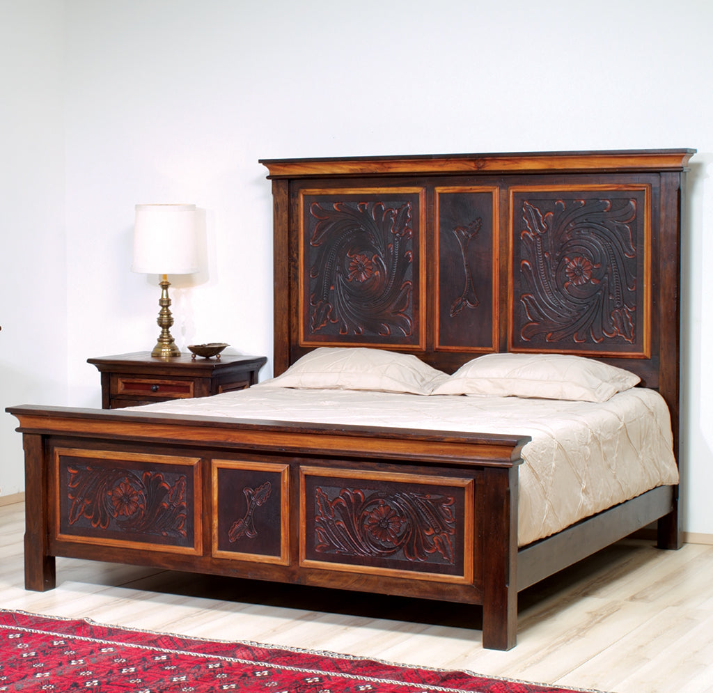 Frederico Bed King Federico Leather Panel