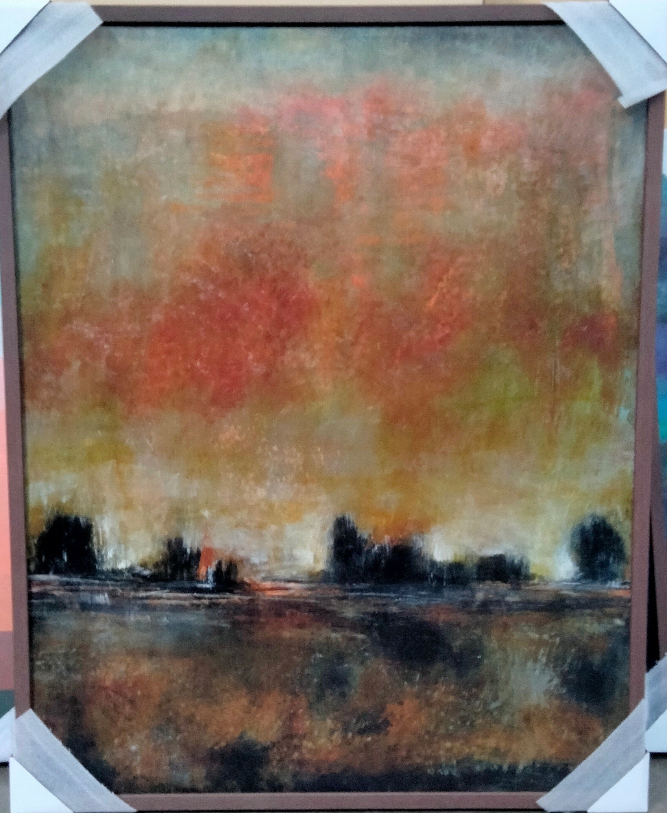 Art Burnt Amber Sky 1 40x50