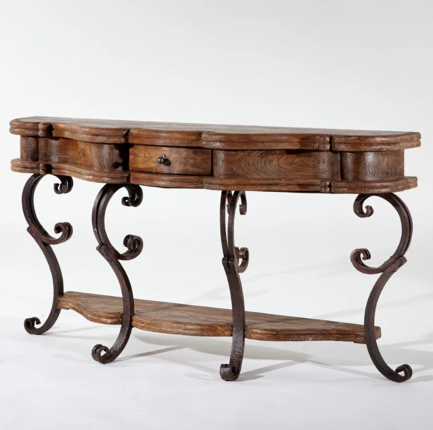 Majestic Iron Leg Console Table