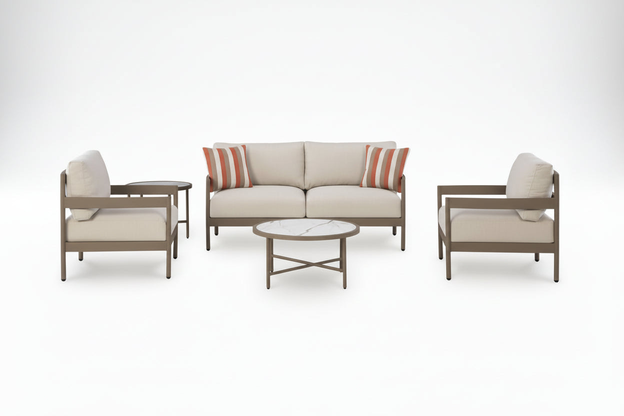 Patio Set- Loveseat, 2Chairs, 1 Cocktail Table and 1 End Table
