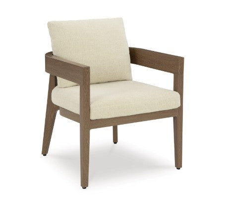 Arm Chair Dark Brown/White Seed Bay