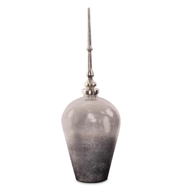 Bottle Venetia Ebony Glass With Aluminium