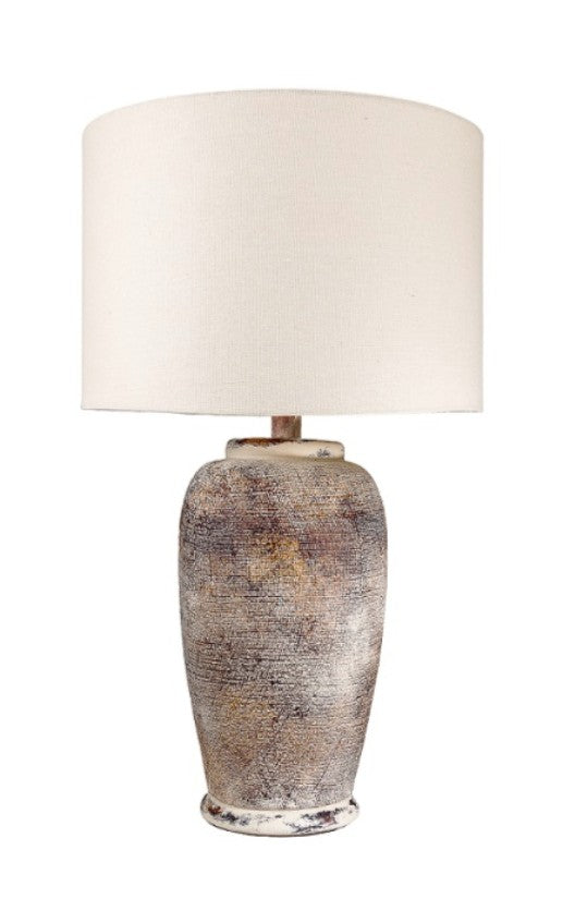 Weathered Stone Urn Hydrocal Table Lamp