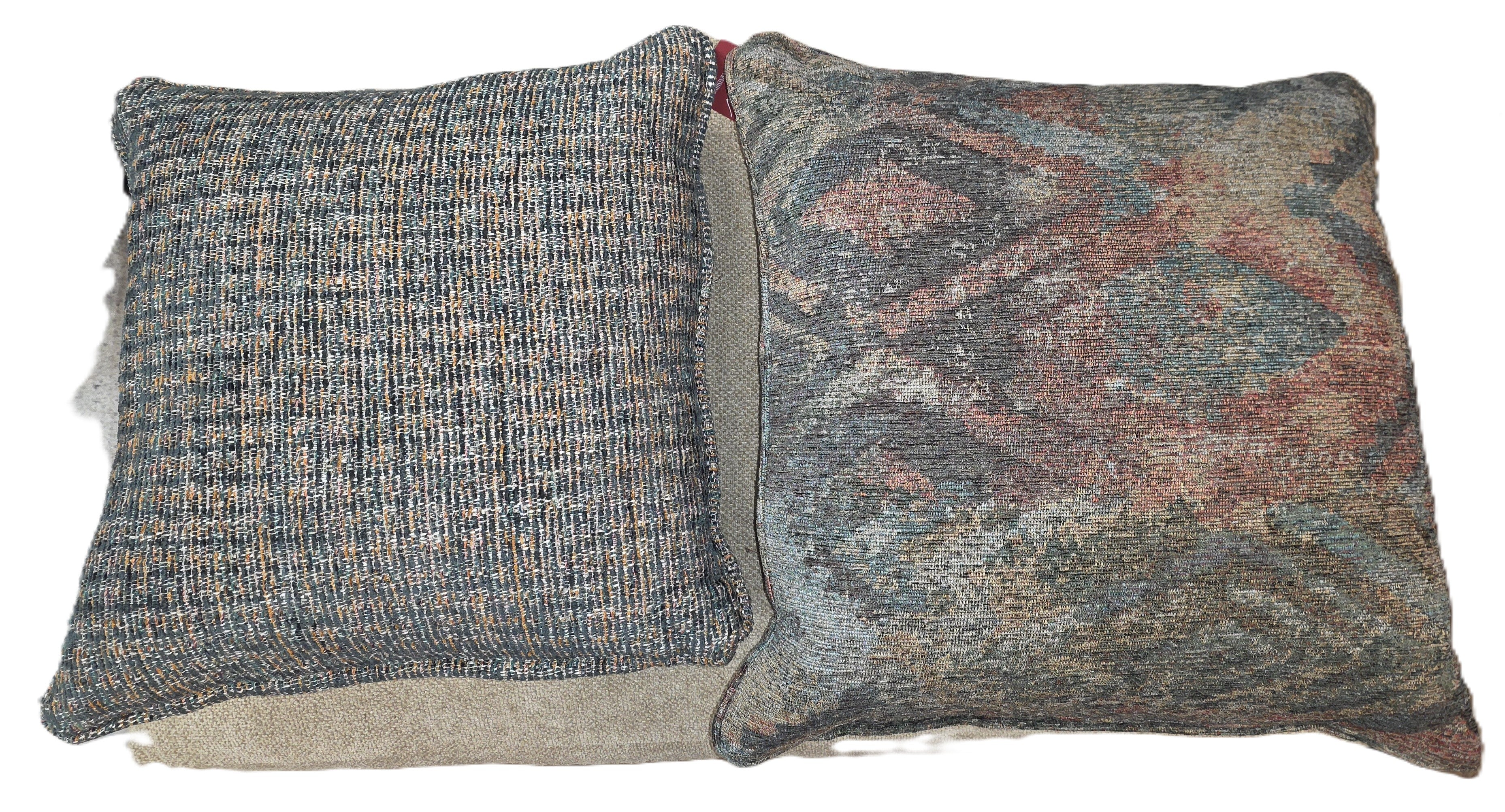 Blue & Terracotta Artisan Pillow Pair