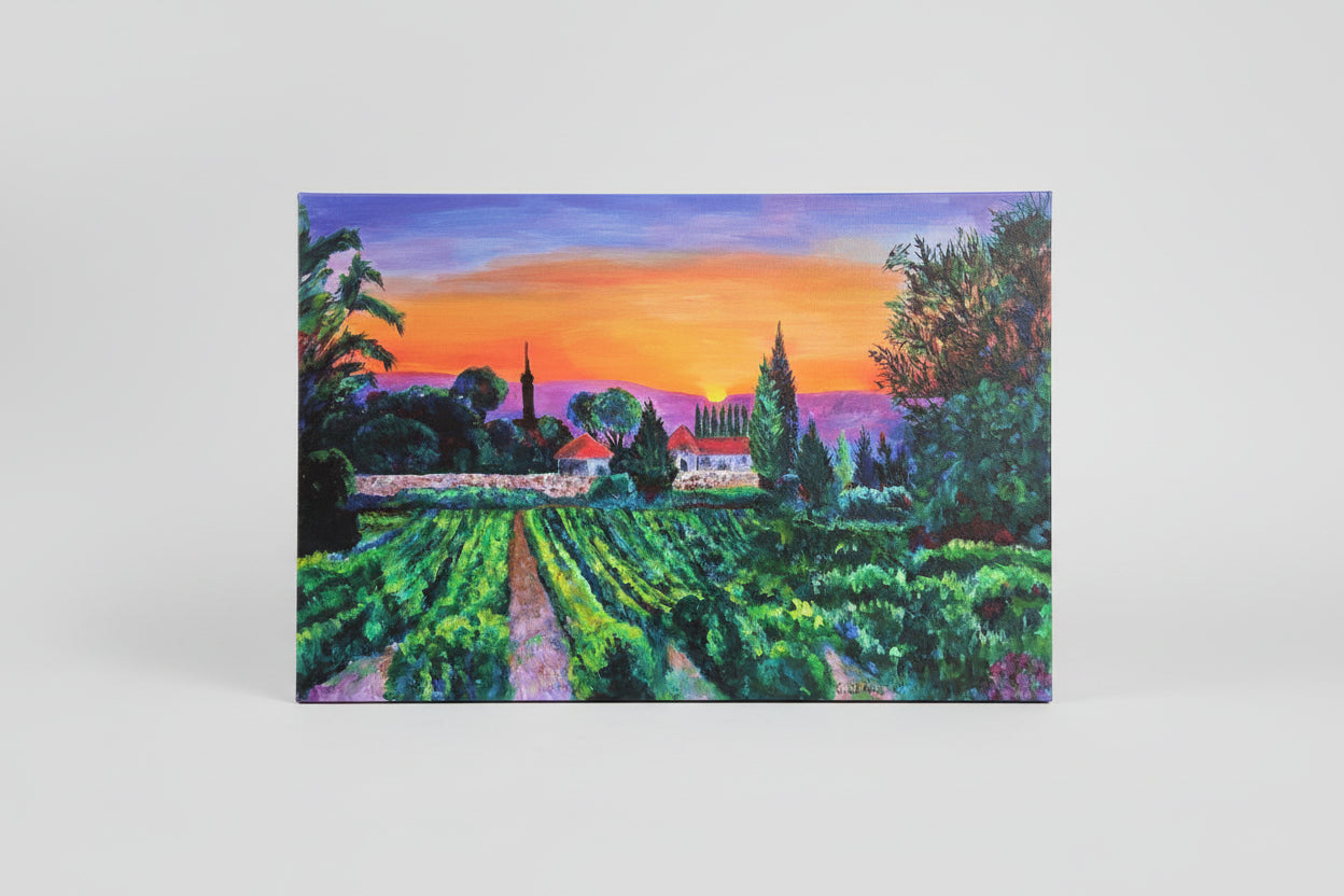 Painting "Vineyard in Gigandes,France" By C. LeClair