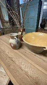 Provencal tian bowl in butter-yellow glaze with a finely crazed surface