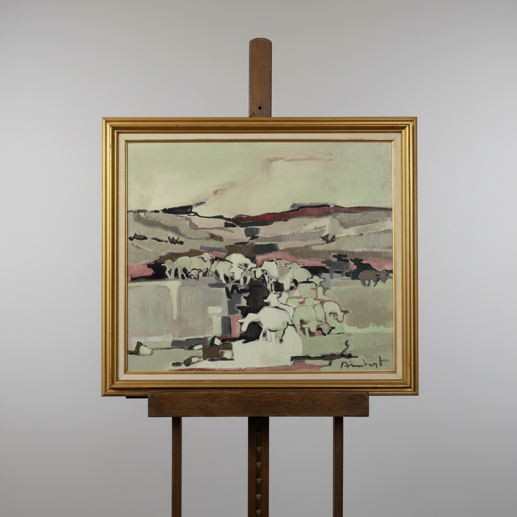 Dated 1970 André Imbert Signed Landscape Oil Painting