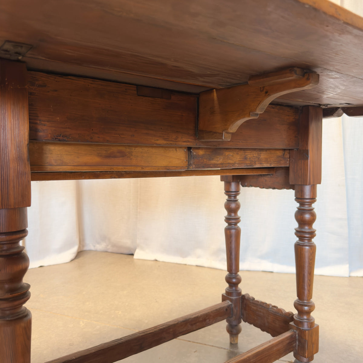 Circa 1850 Antique French Folding Farmhouse Table